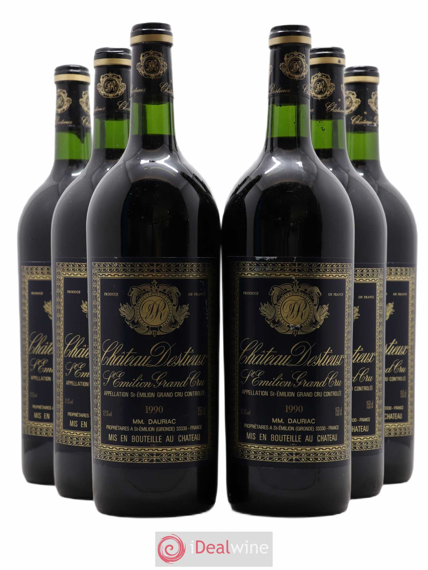 Château Destieux Grand Cru Classé 1990 - Lot de 6 magnums - 0