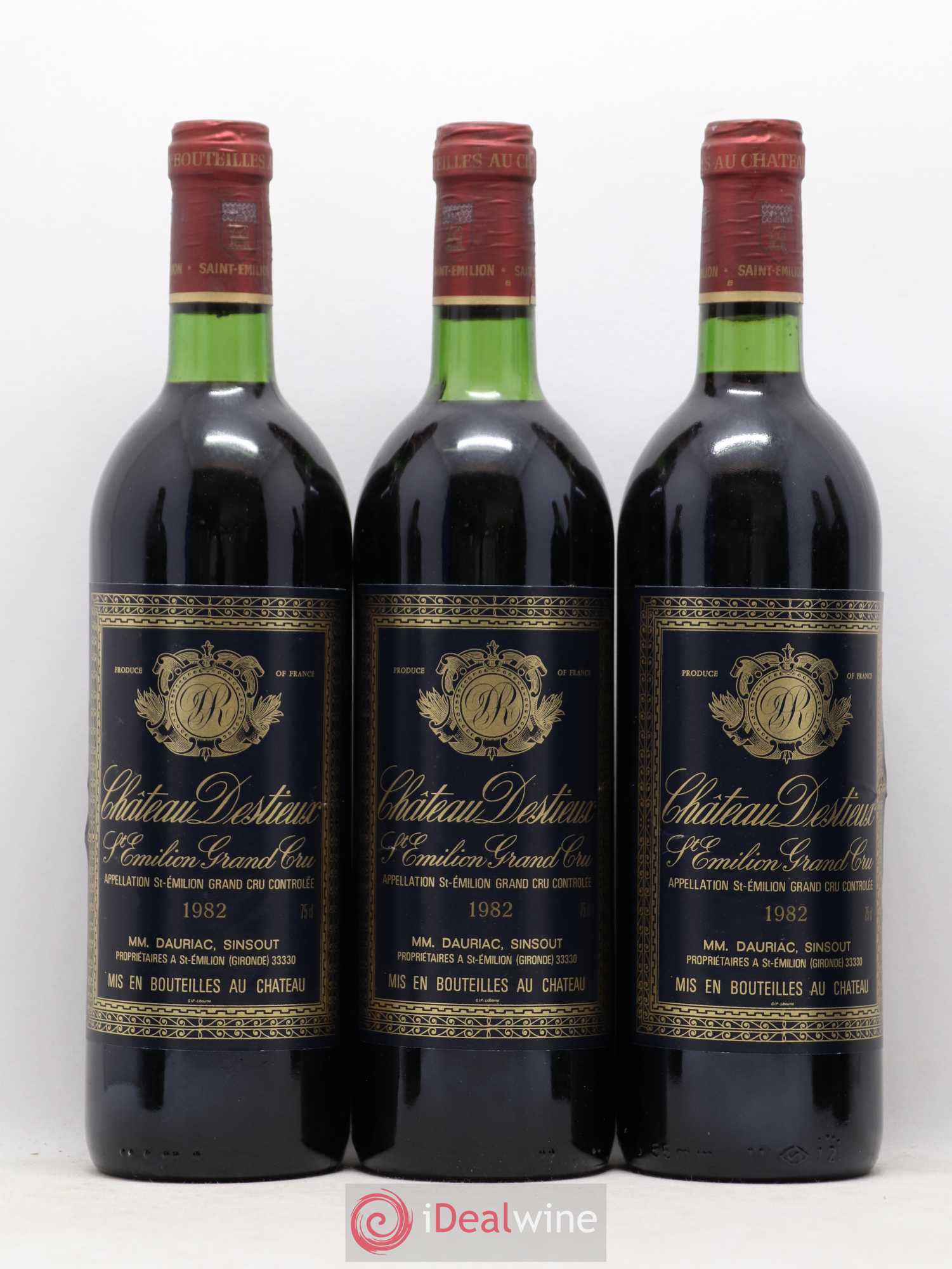 Château Destieux Grand Cru Classé 1982 - Lot de 12 bouteilles - 3