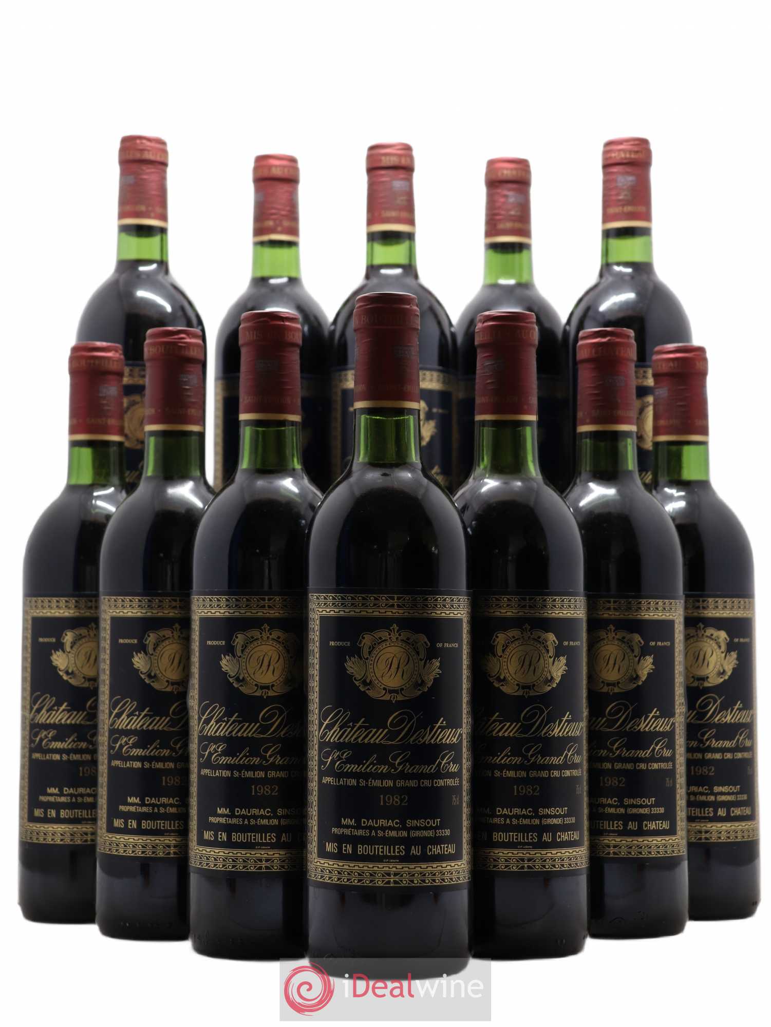 Château Destieux Grand Cru Classé 1982 - Lot de 12 bouteilles - 0