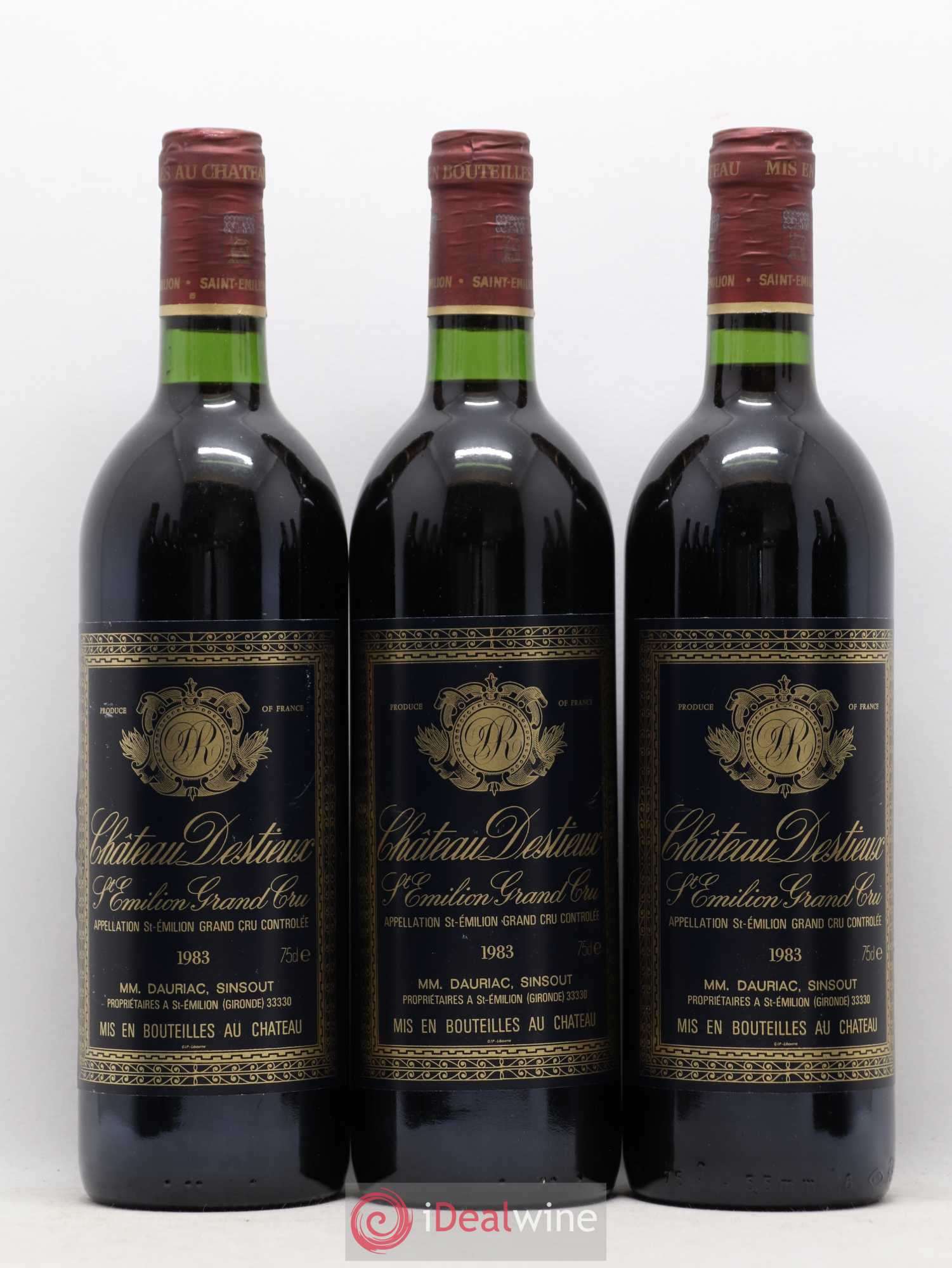 Château Destieux Grand Cru Classé 1983 - Lot de 12 bouteilles - 2