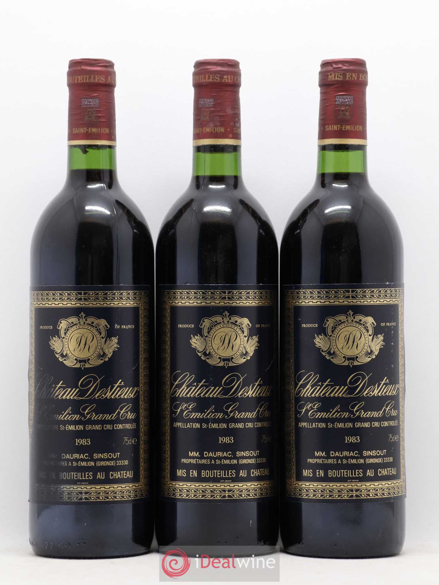 Château Destieux Grand Cru Classé 1983 - Lot de 12 bouteilles - 4