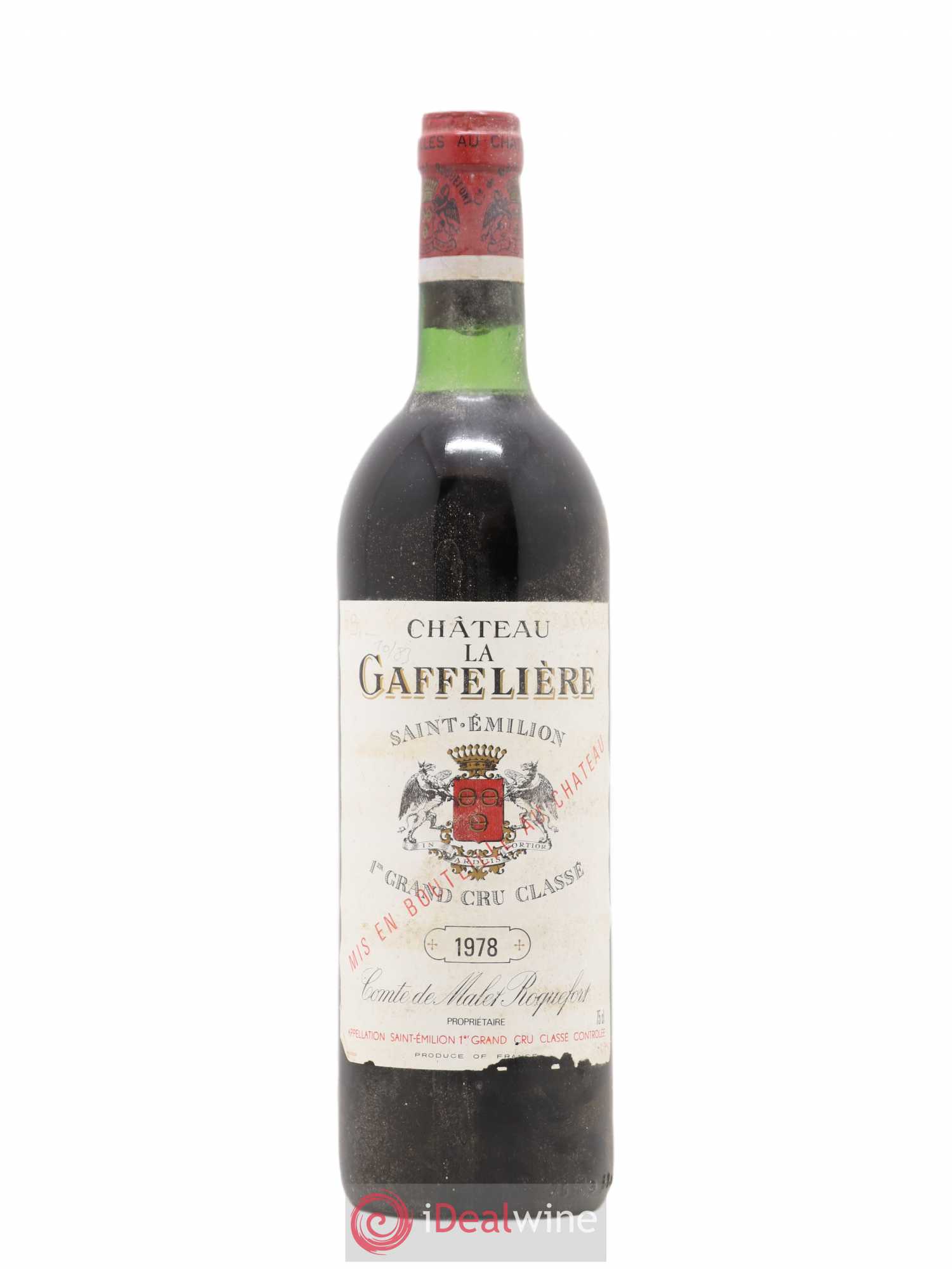 Château la Gaffelière 1er Grand Cru Classé B 1978 - Lot de 1 bouteille - 0
