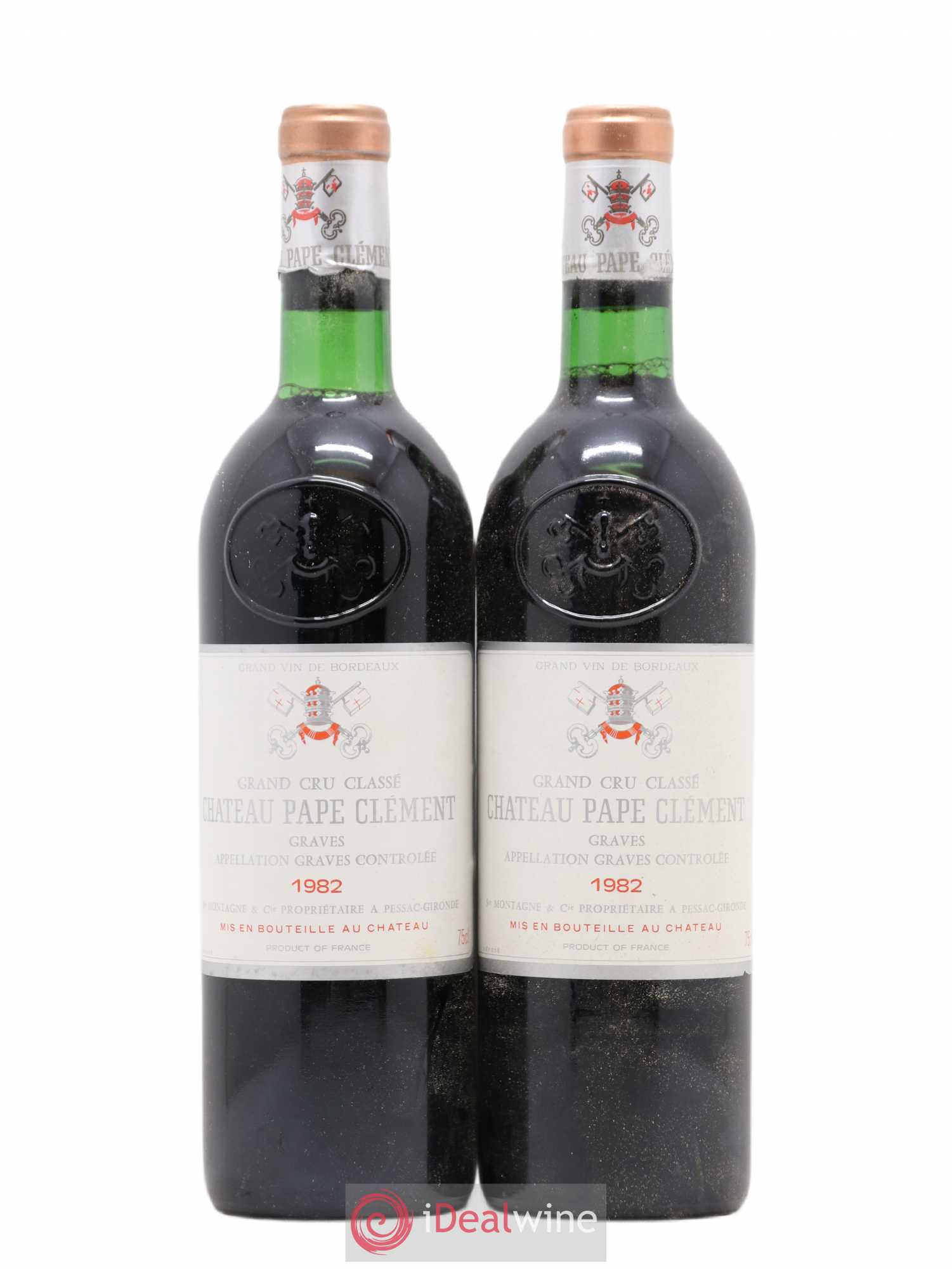 Château Pape Clément Cru Classé de Graves 1982 - Lot de 2 bouteilles - 0