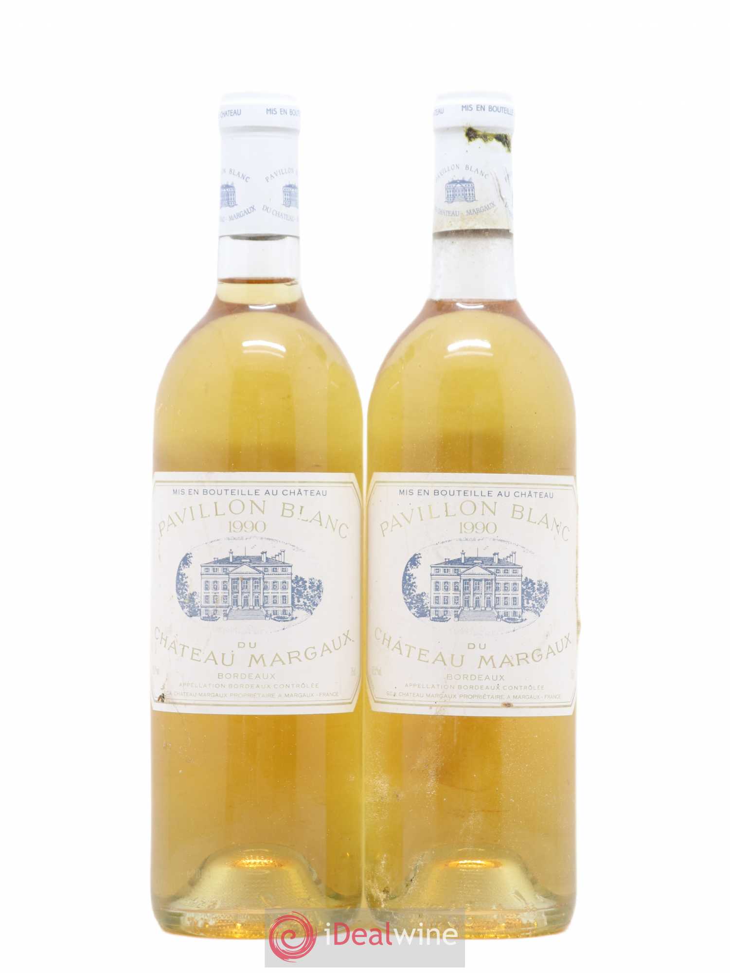 Pavillon Blanc du Château Margaux 1990 - Lot de 2 bouteilles - 0