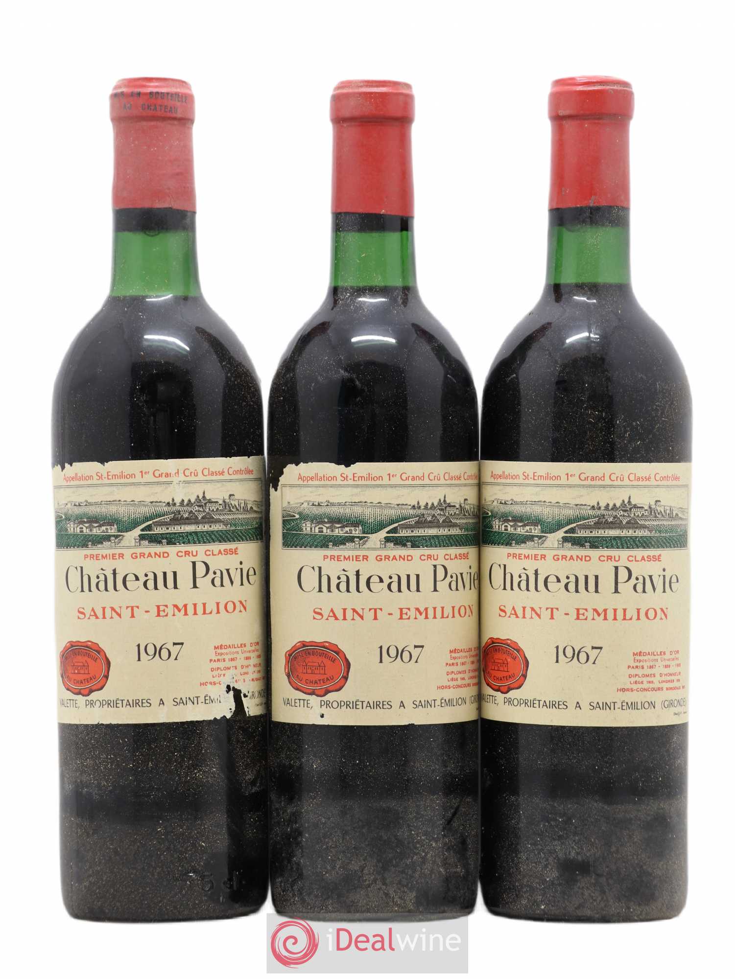 Château Pavie 1er Grand Cru Classé A 1967 - Lot de 3 bouteilles - 0