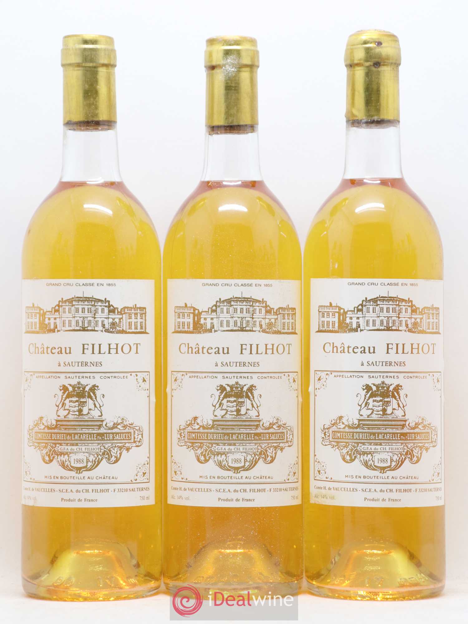 Château Filhot 2ème Grand Cru Classé 1988 - Lotto di 12 bottiglie - 2