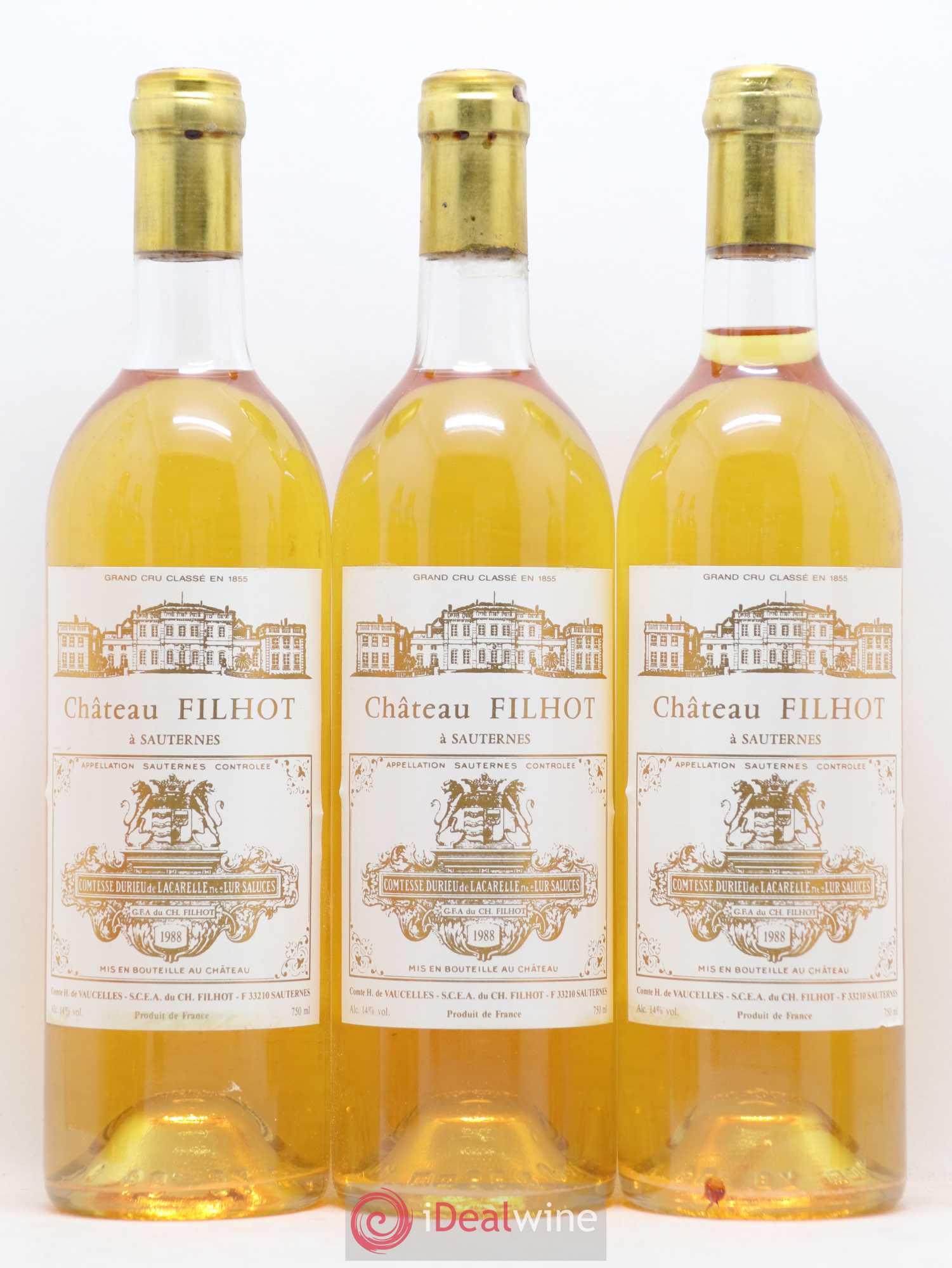 Château Filhot 2ème Grand Cru Classé 1988 - Lotto di 12 bottiglie - 3