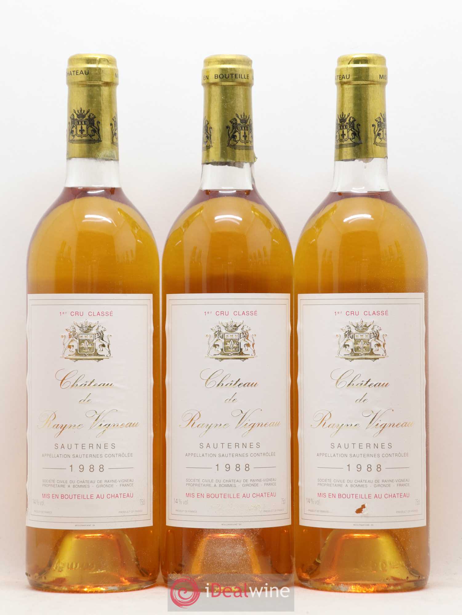 Château de Rayne Vigneau 1er Grand Cru Classé 1988 - Lotto di 11 bottiglie - 2