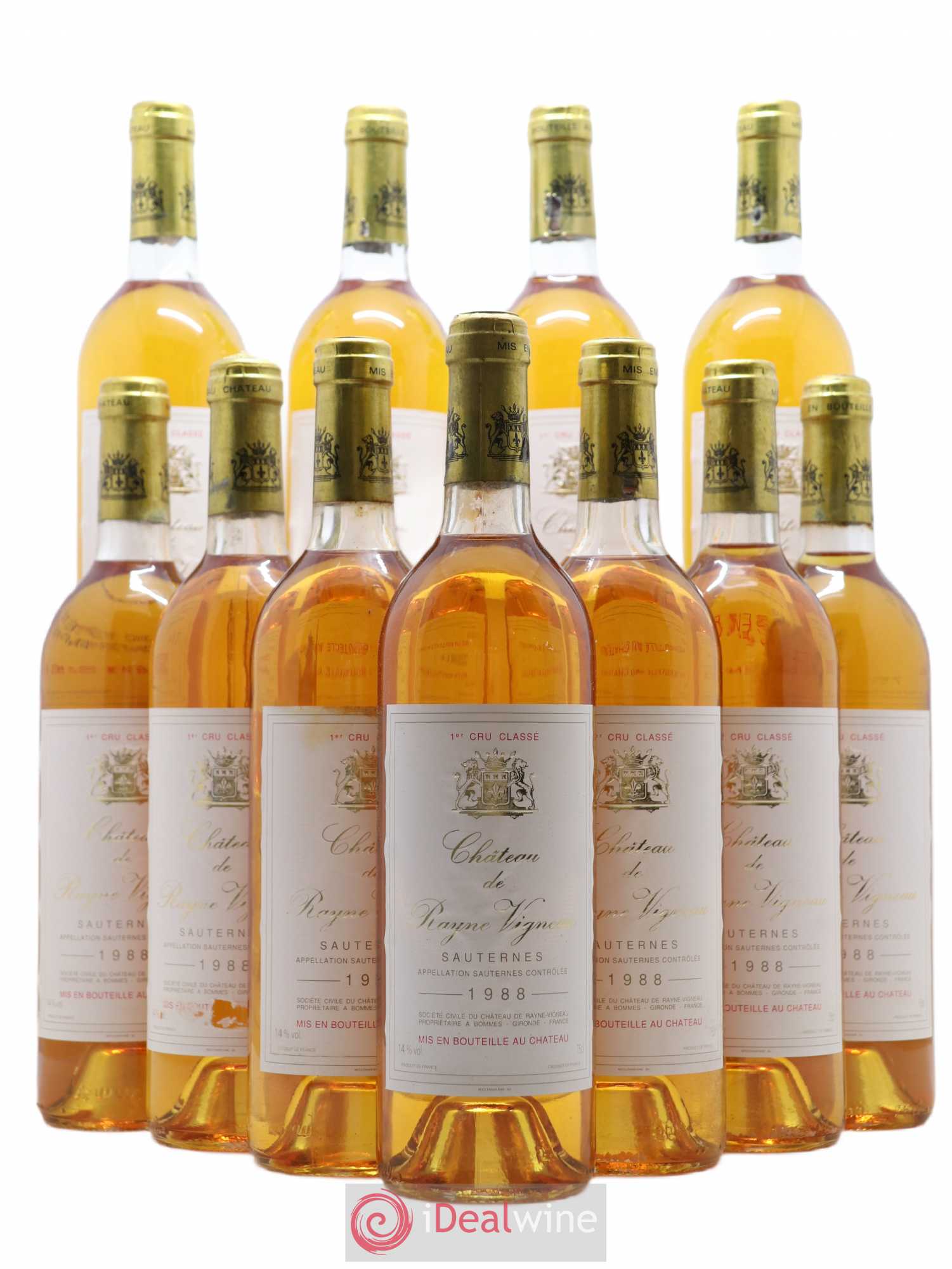 Château de Rayne Vigneau 1er Grand Cru Classé 1988 - Lotto di 11 bottiglie - 0