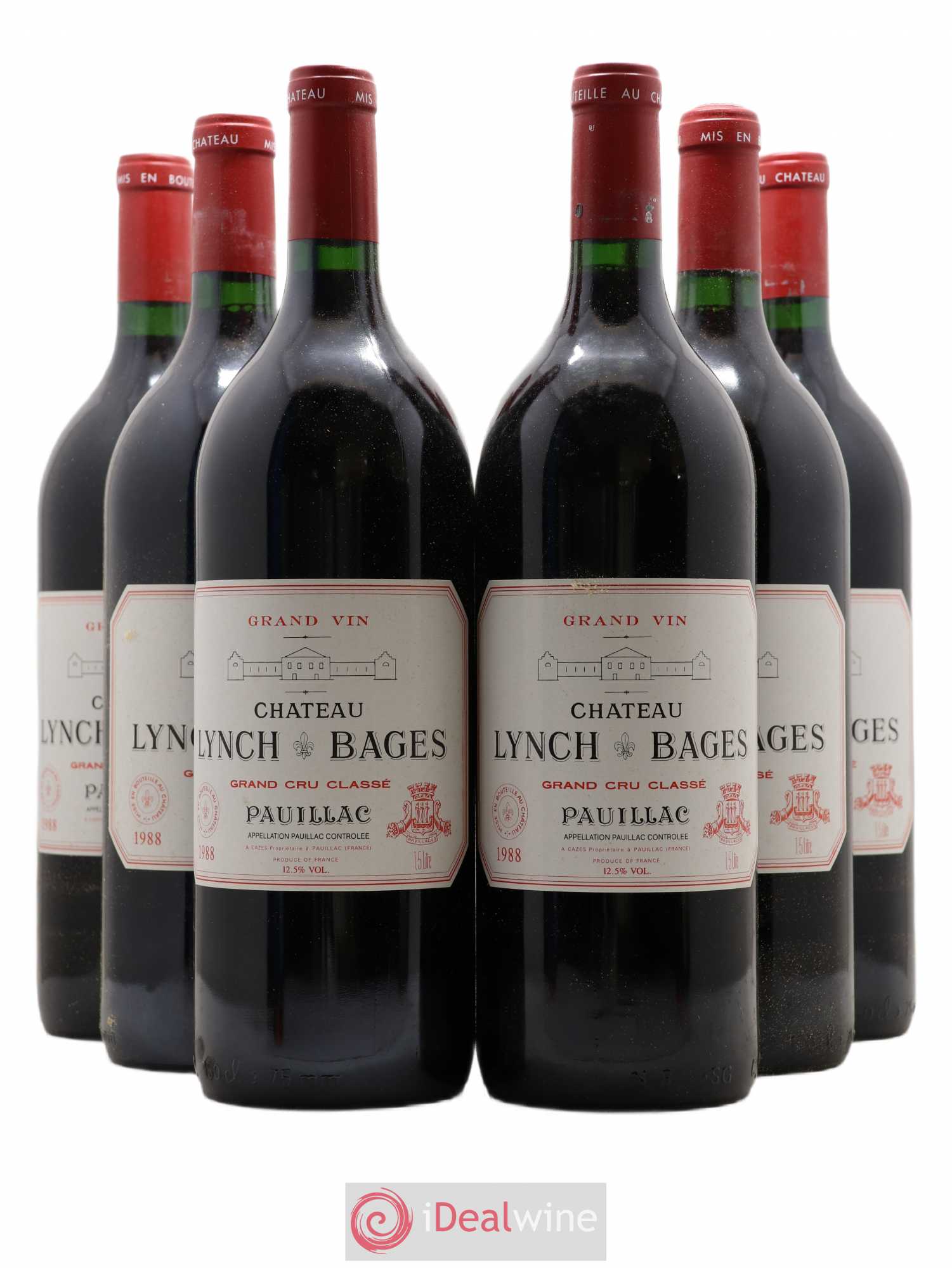 Château Lynch Bages 5ème Grand Cru Classé 1988 - Lot de 6 magnums - 0