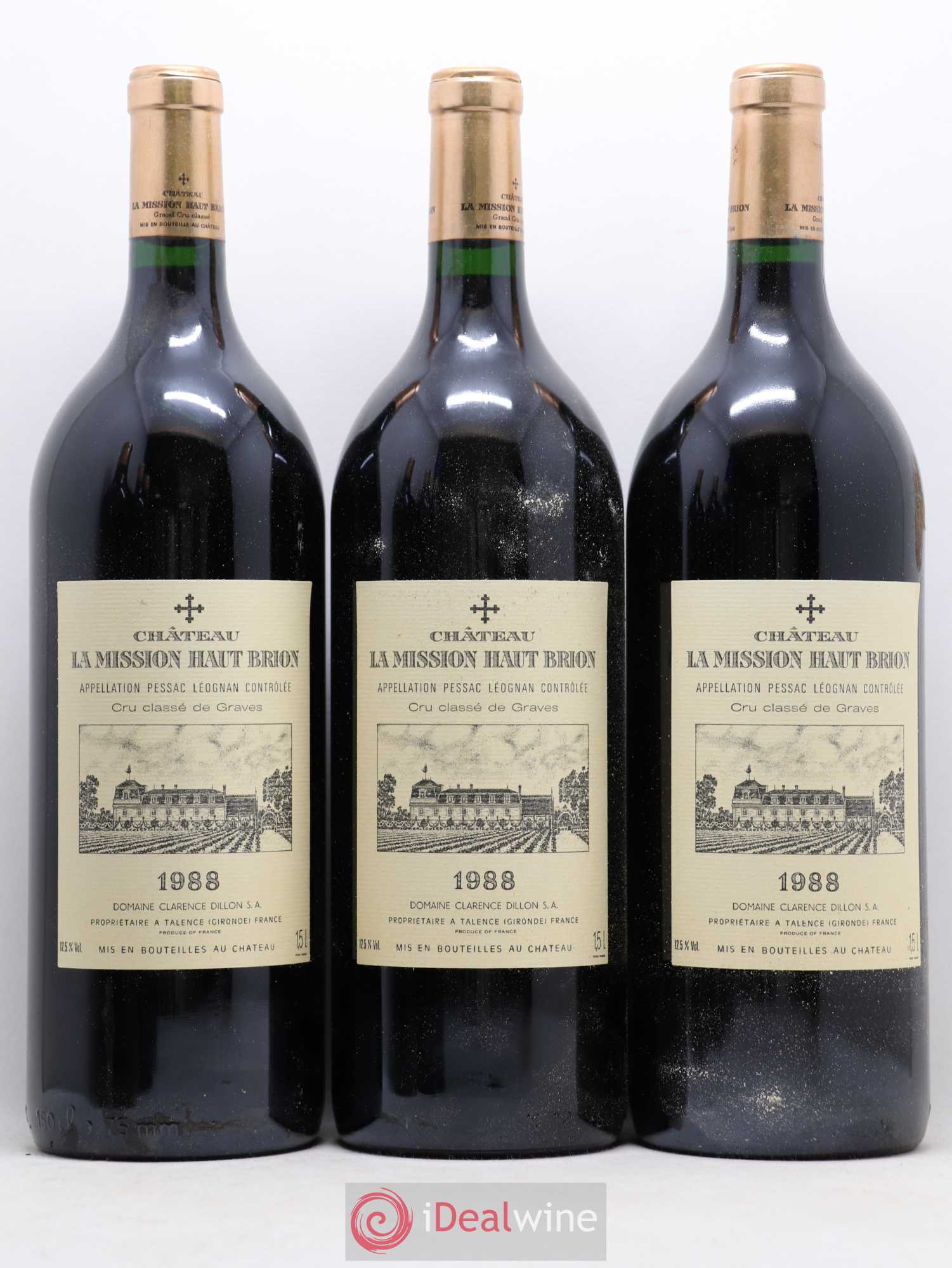 Château la Mission Haut-Brion Cru Classé de Graves 1988 - Lot de 6 magnums - 1