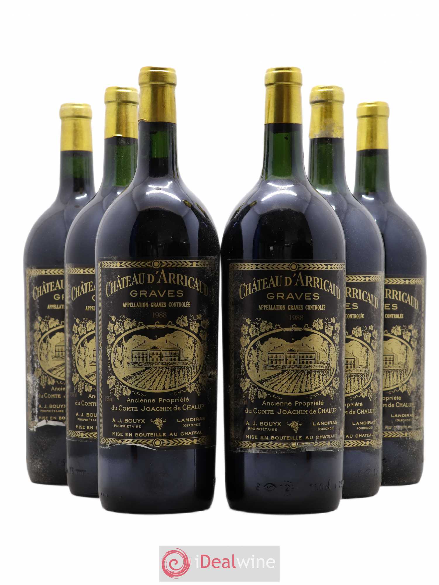 Graves Château Arricaud 1985 - Posten von 6 Magnum - 0