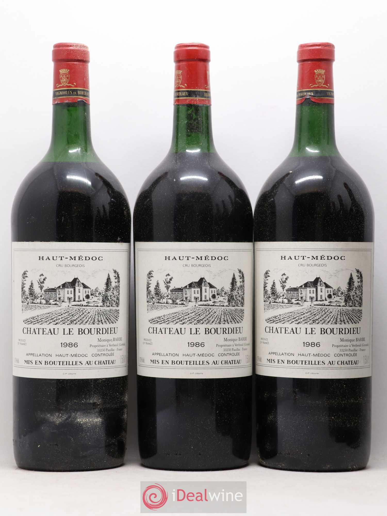 Château le Bourdieu Cru Bourgeois 1986 - Lot de 6 magnums - 1