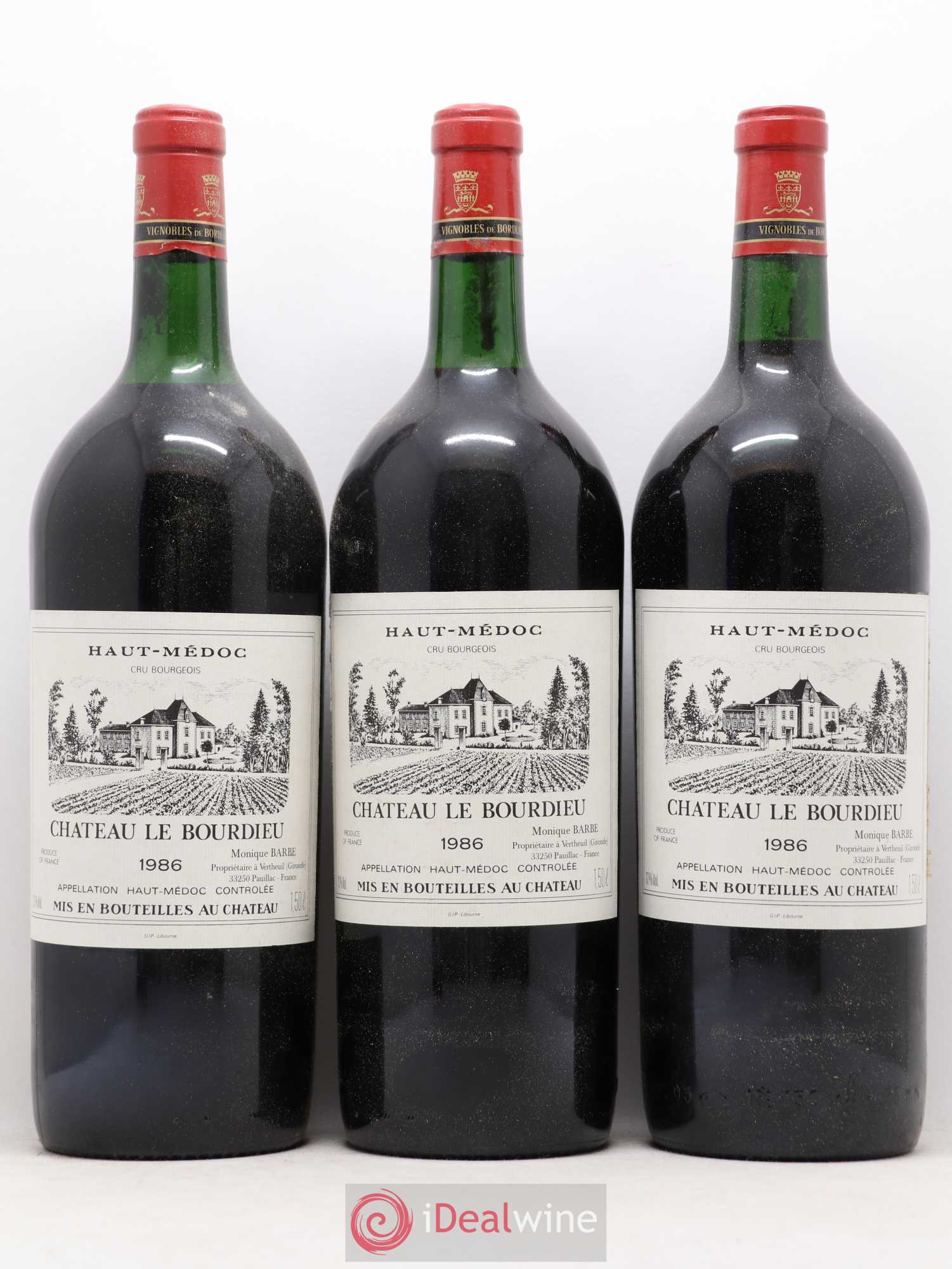 Château le Bourdieu Cru Bourgeois 1986 - Lot de 6 magnums - 2