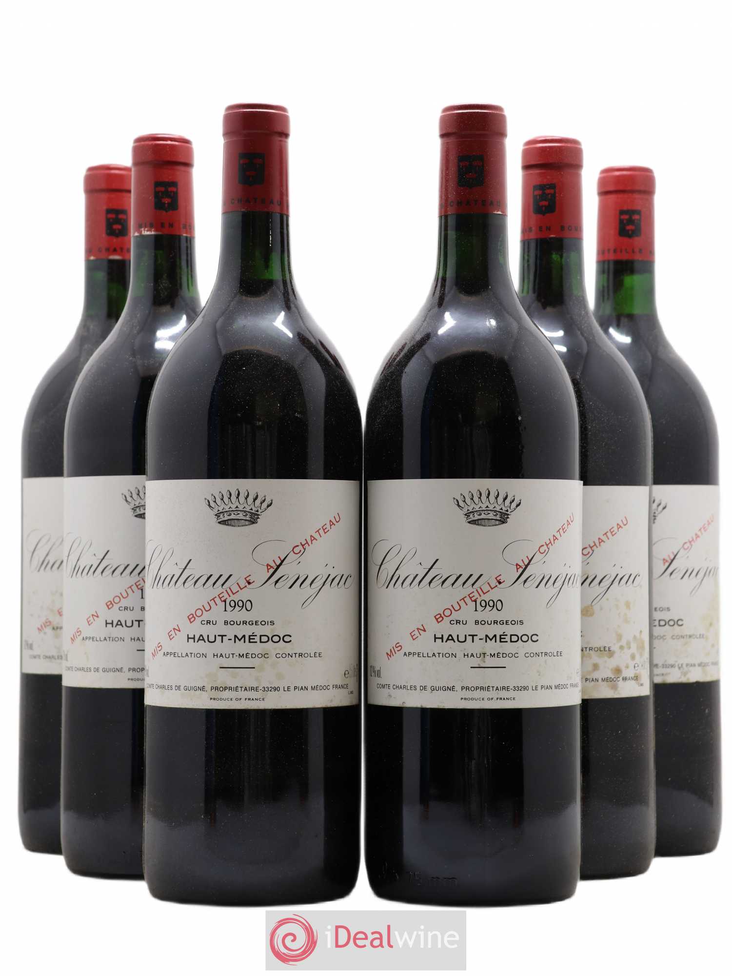 Château Sénejac Cru Bourgeois 1990 - Lot de 6 magnums - 0