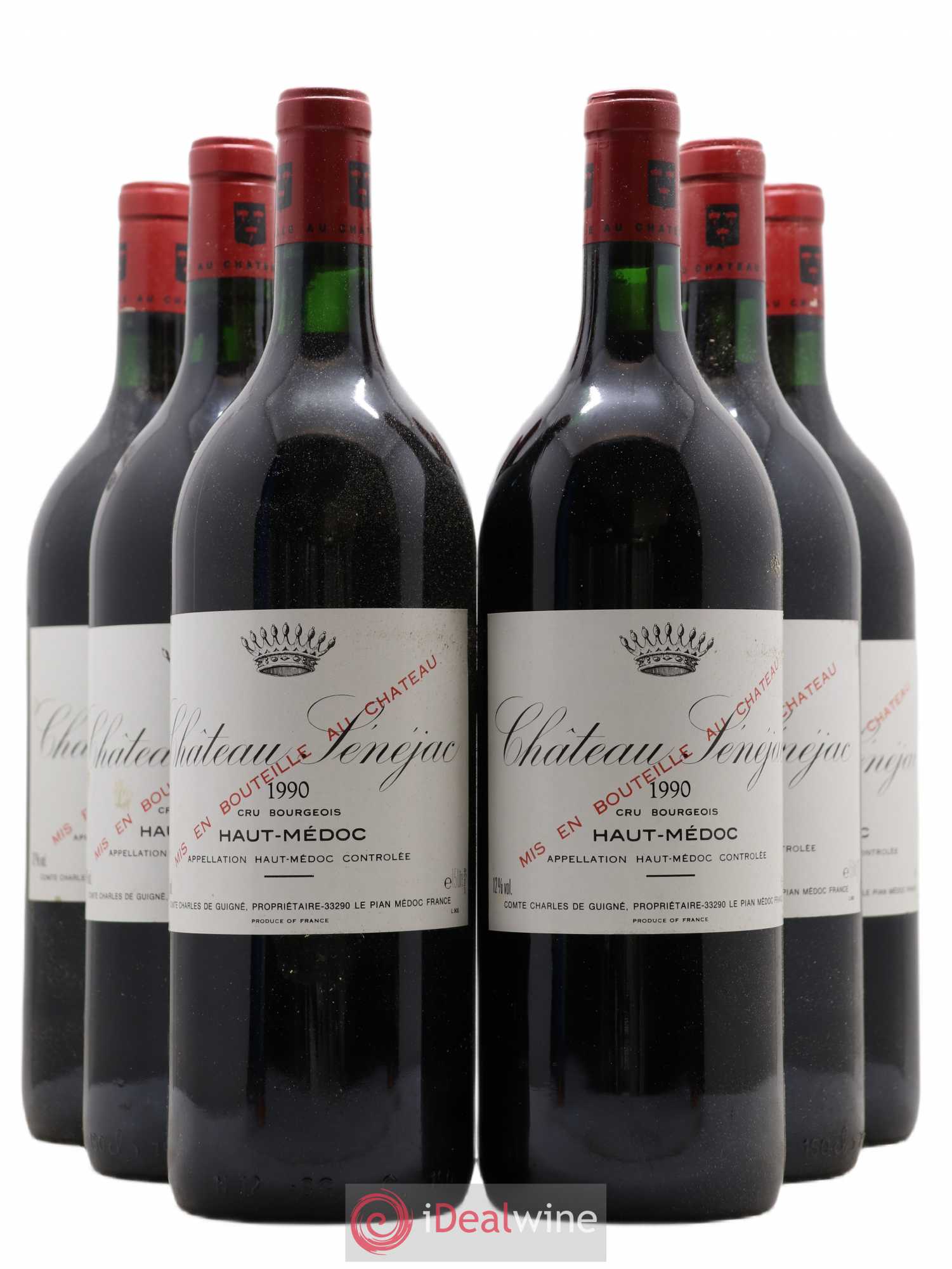Château Sénejac Cru Bourgeois 1990 - Lot de 6 magnums - 0