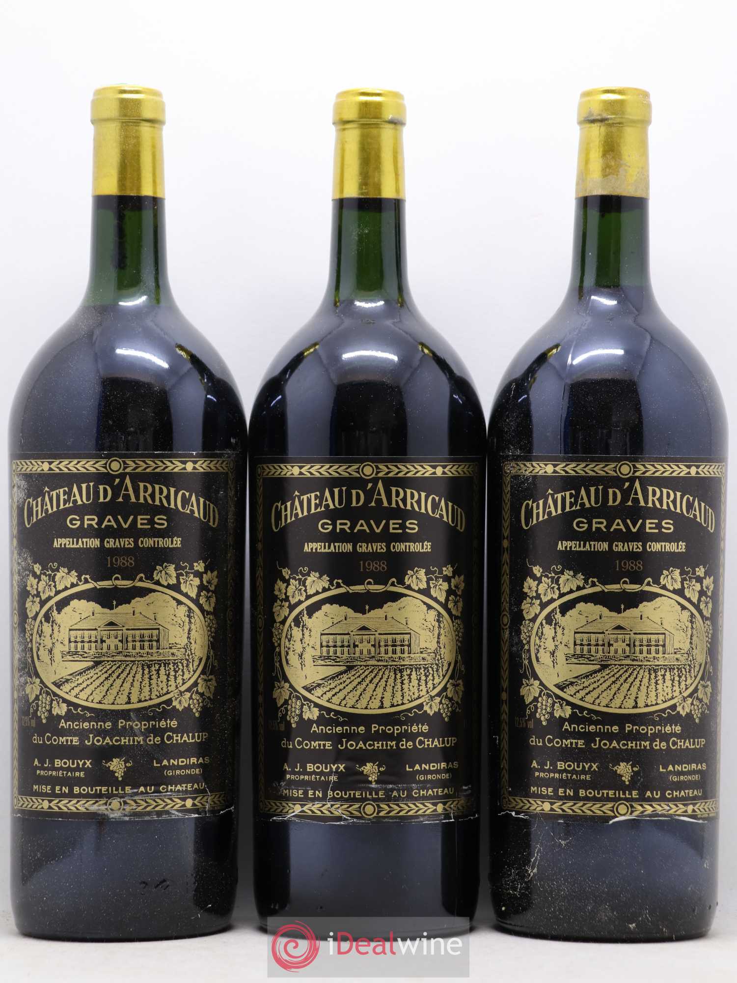 Graves Château Arricaud 1988 - Posten von 6 Magnum - 2