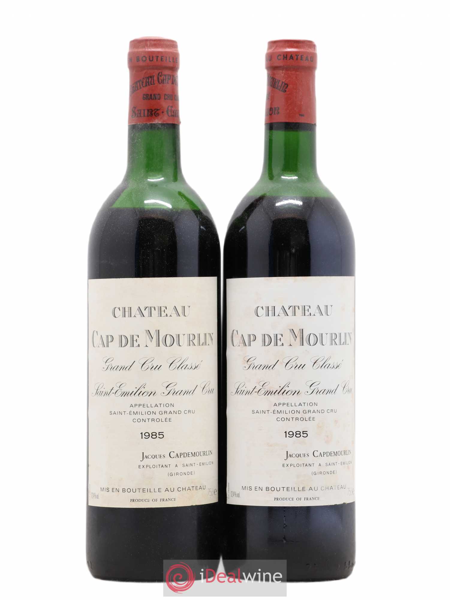 Château Cap de Mourlin Grand Cru Classé 1985 - Lot de 2 bouteilles - 0