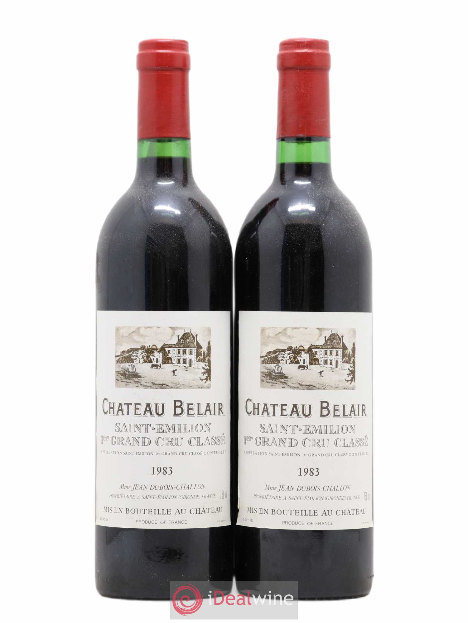 Château Belair (Belair-Monange) 1er Grand Cru Classé B 1983 - Lot de 2 bouteilles - 0