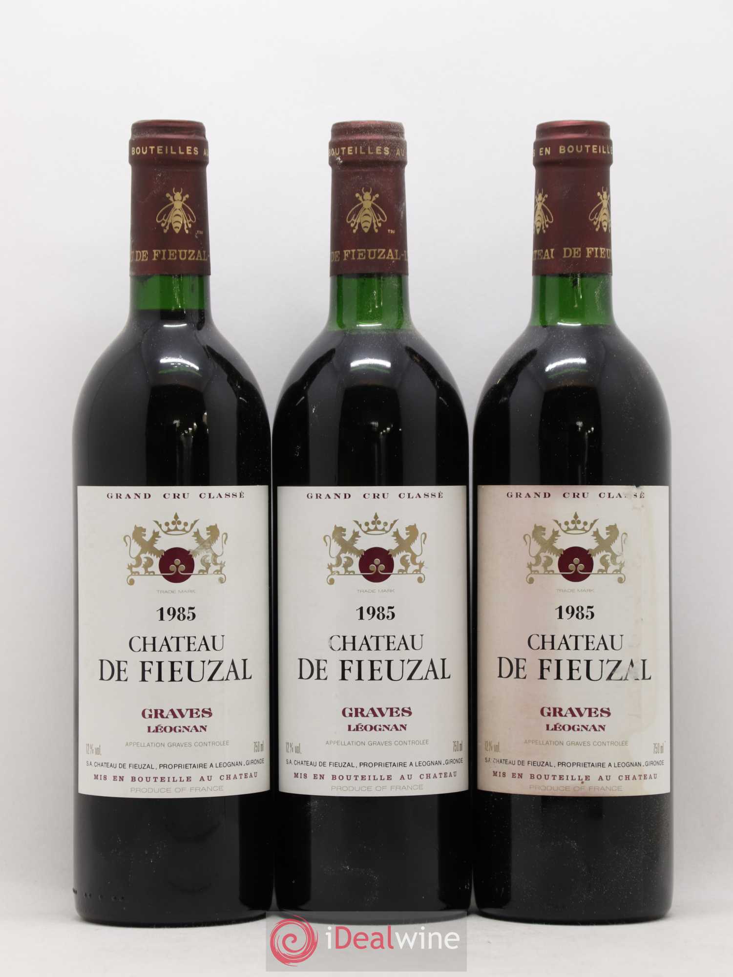 Château de Fieuzal Cru Classé de Graves 1985 - Lot de 12 bouteilles - 1