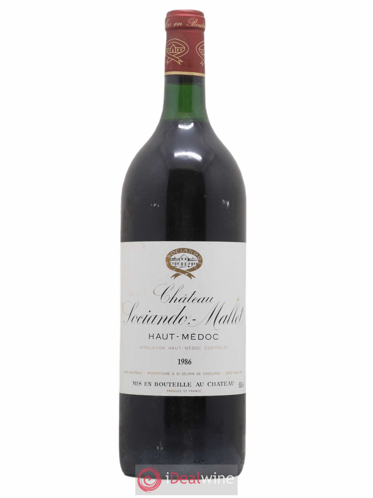 Château Sociando Mallet 1986 - Lot de 1 magnum - 0