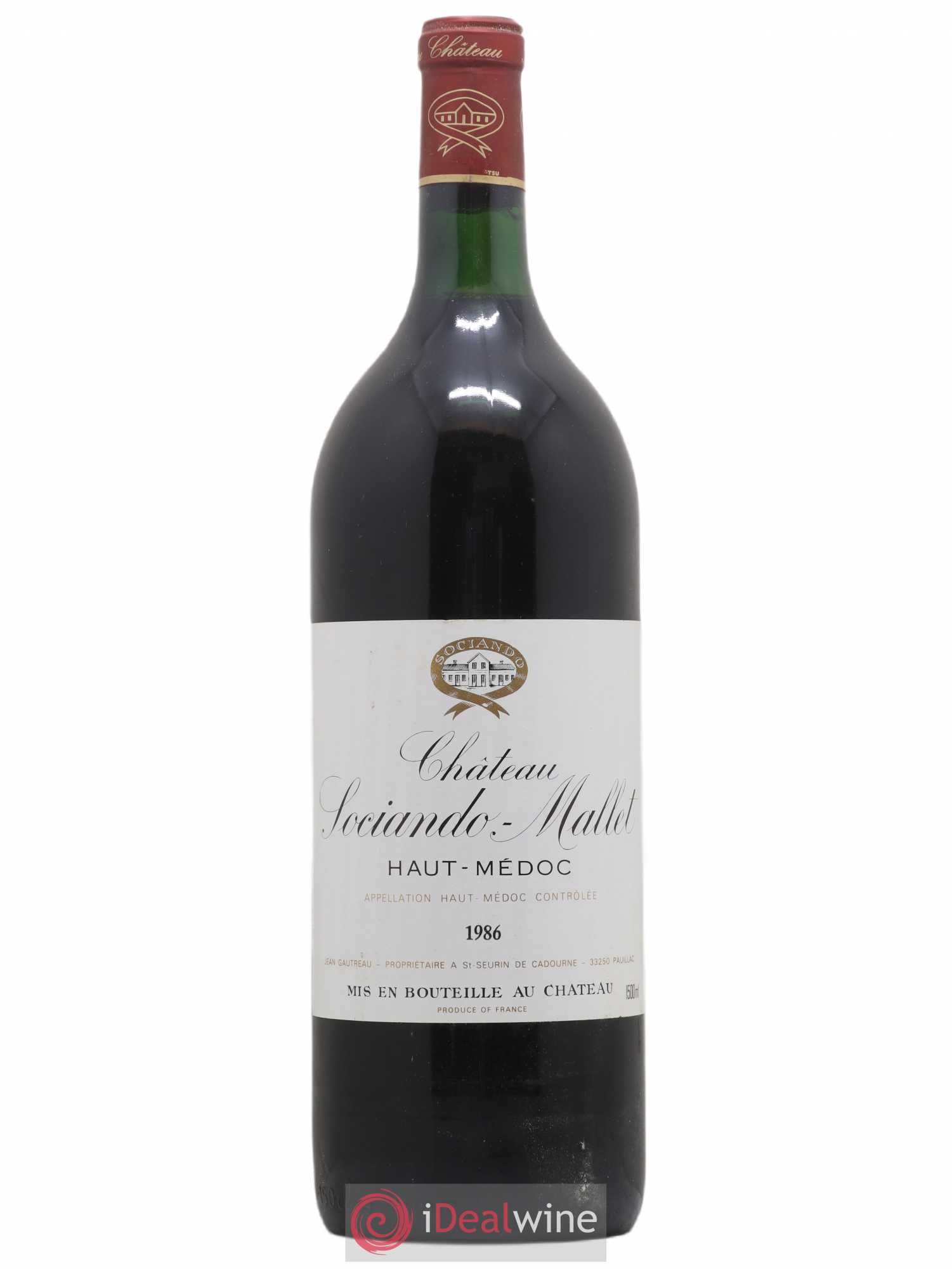 Château Sociando Mallet 1986 - Lot de 1 magnum - 0