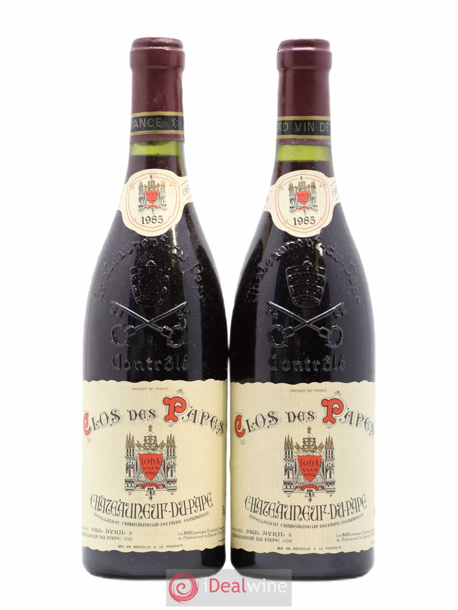 Châteauneuf-du-Pape Clos des Papes - Paul Avril 1985 - Lot de 2 bouteilles - 0
