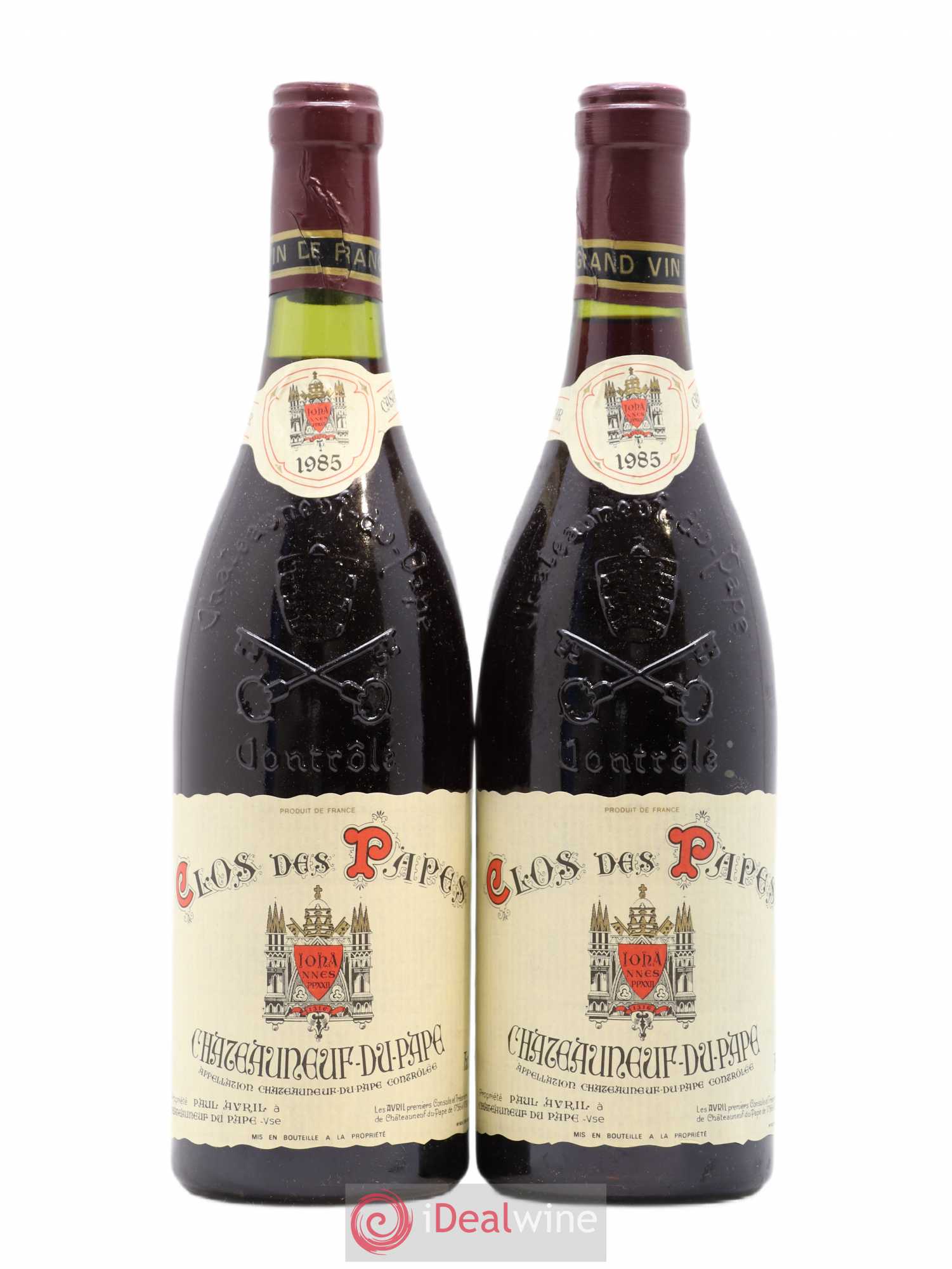Châteauneuf-du-Pape Clos des Papes - Paul Avril 1985 - Lot de 2 bouteilles - 0
