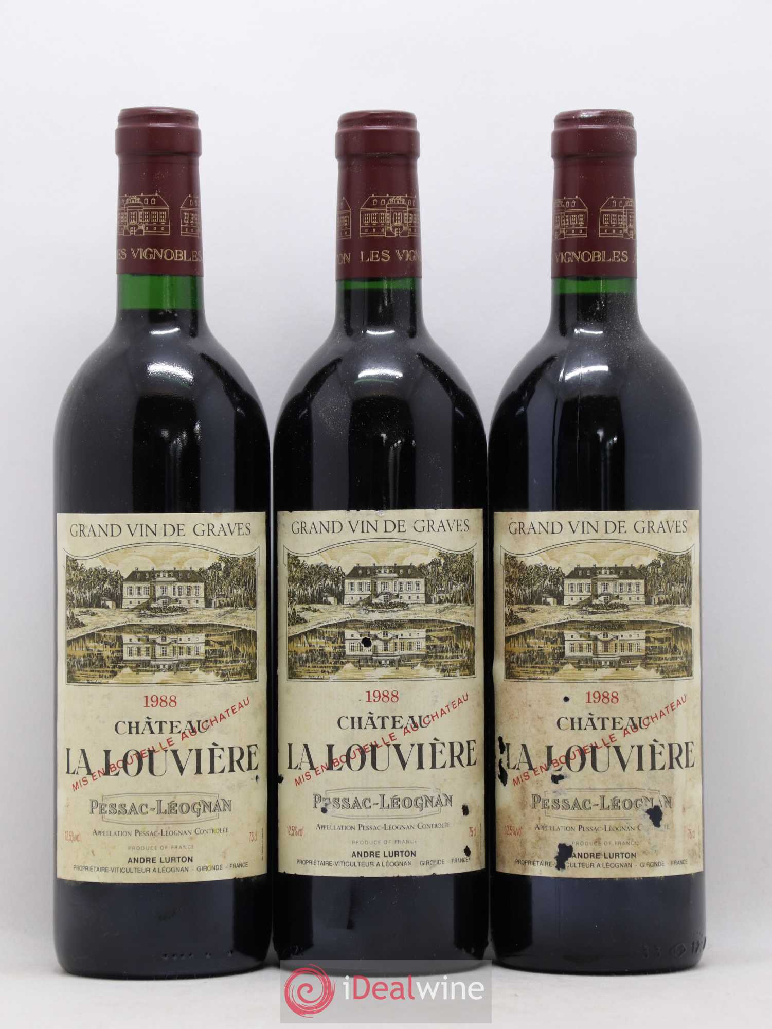Château la Louvière 1988 - Lot de 12 bouteilles - 3