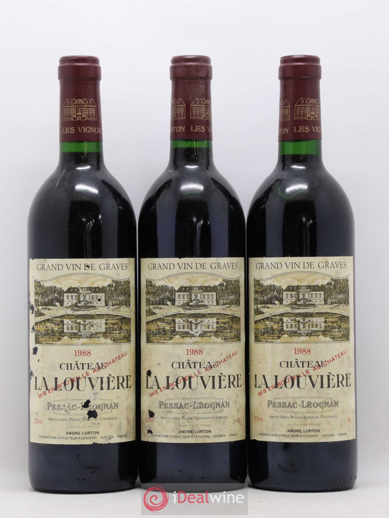 Château la Louvière 1988 - Lot de 12 bouteilles - 4