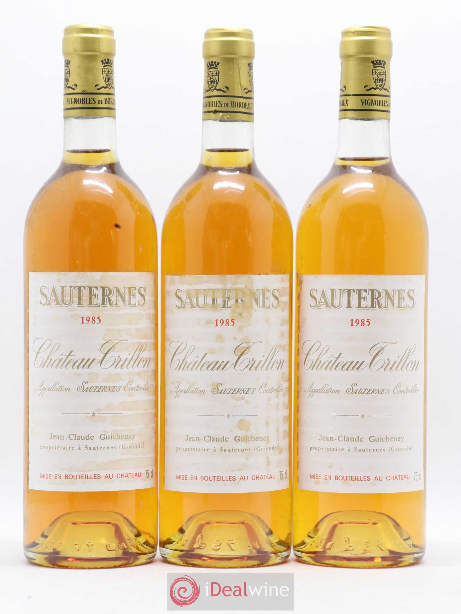 Sauternes Château Trillon 1985 - Lot de 6 bouteilles - 1
