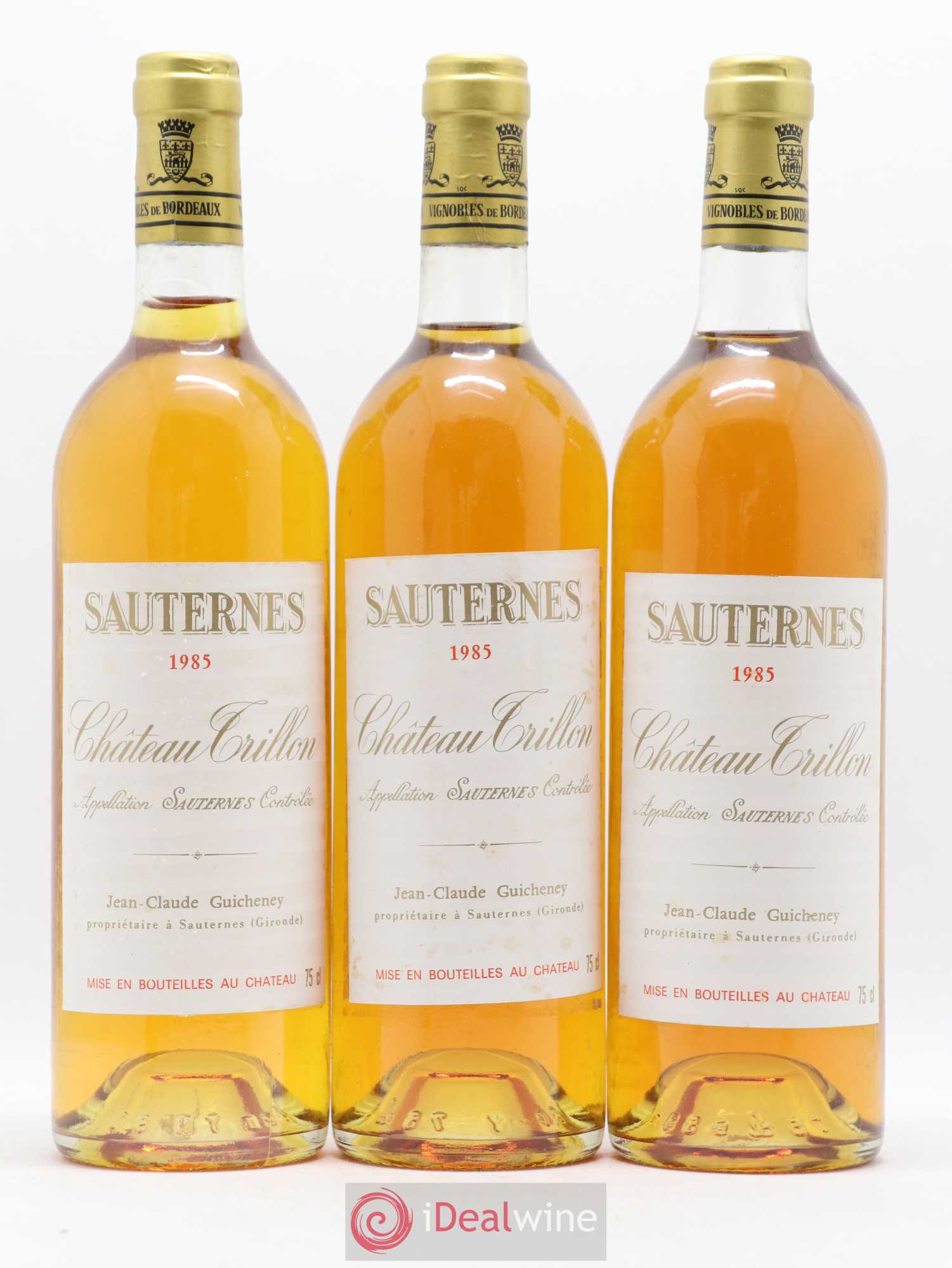 Sauternes Château Trillon 1985 - Lot de 6 bouteilles - 2