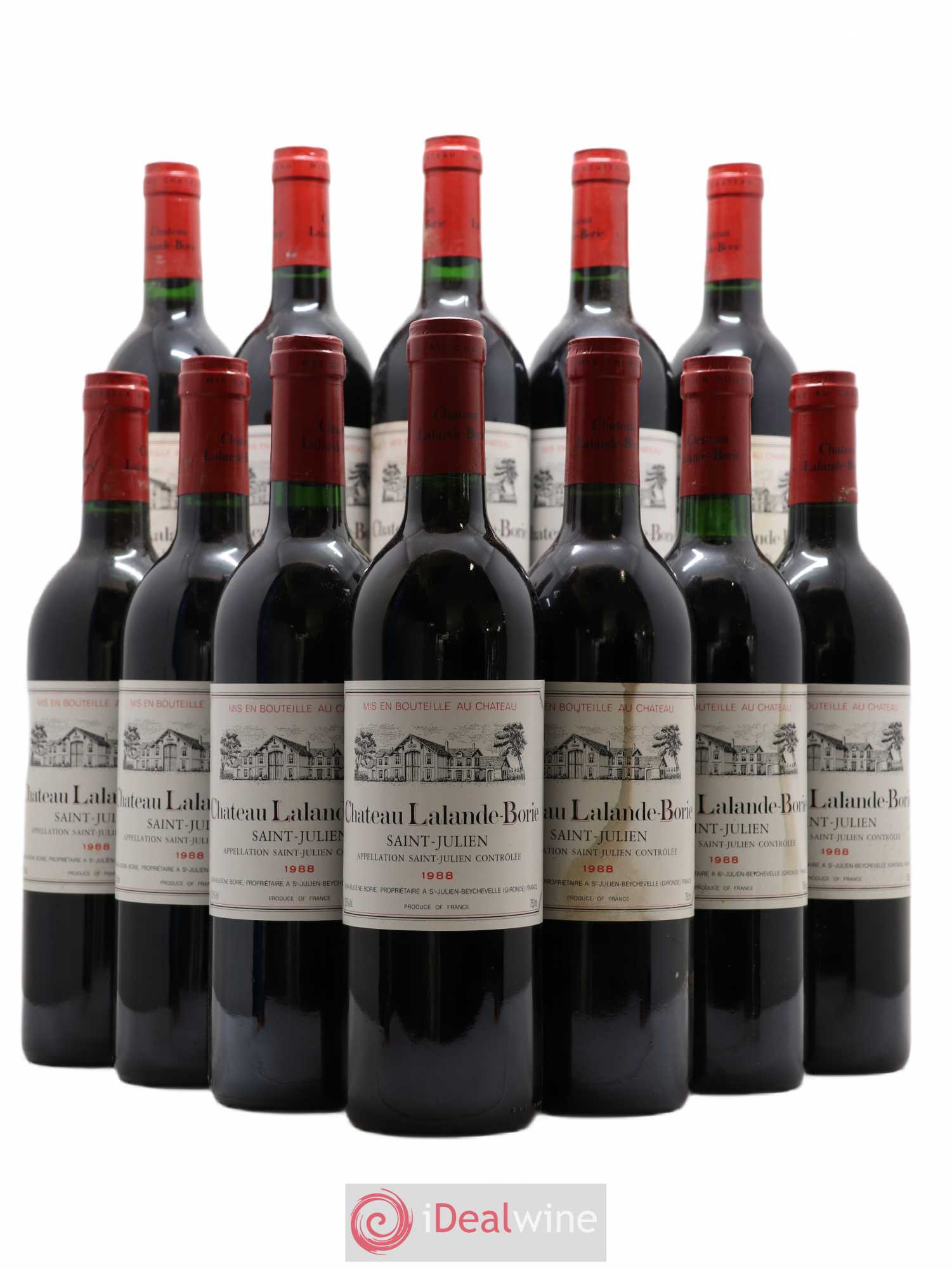 Château Lalande Borie 1988 - Lot de 12 bouteilles - 0