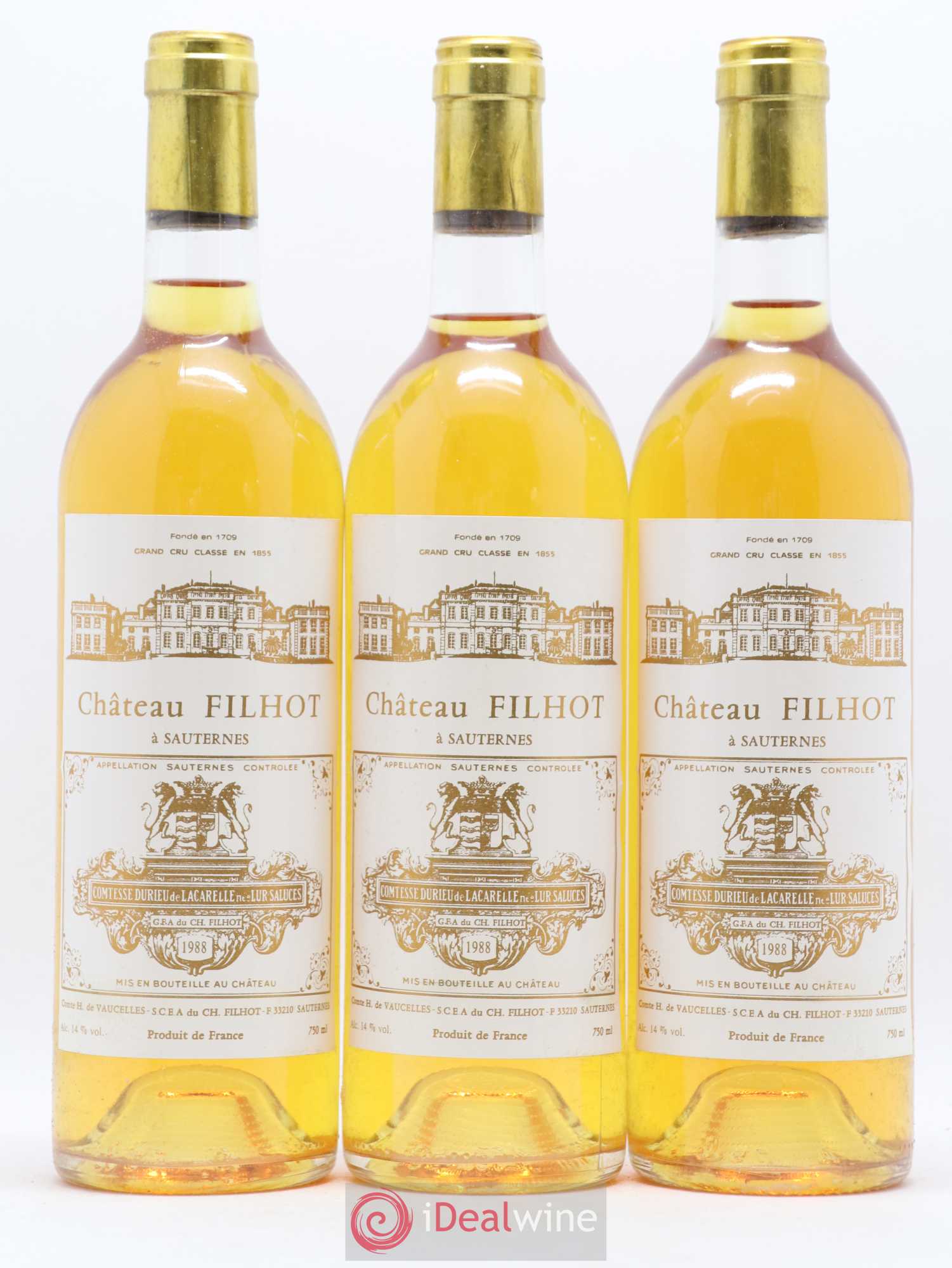 Château Filhot 2ème Grand Cru Classé 1988 - Lotto di 12 bottiglie - 2