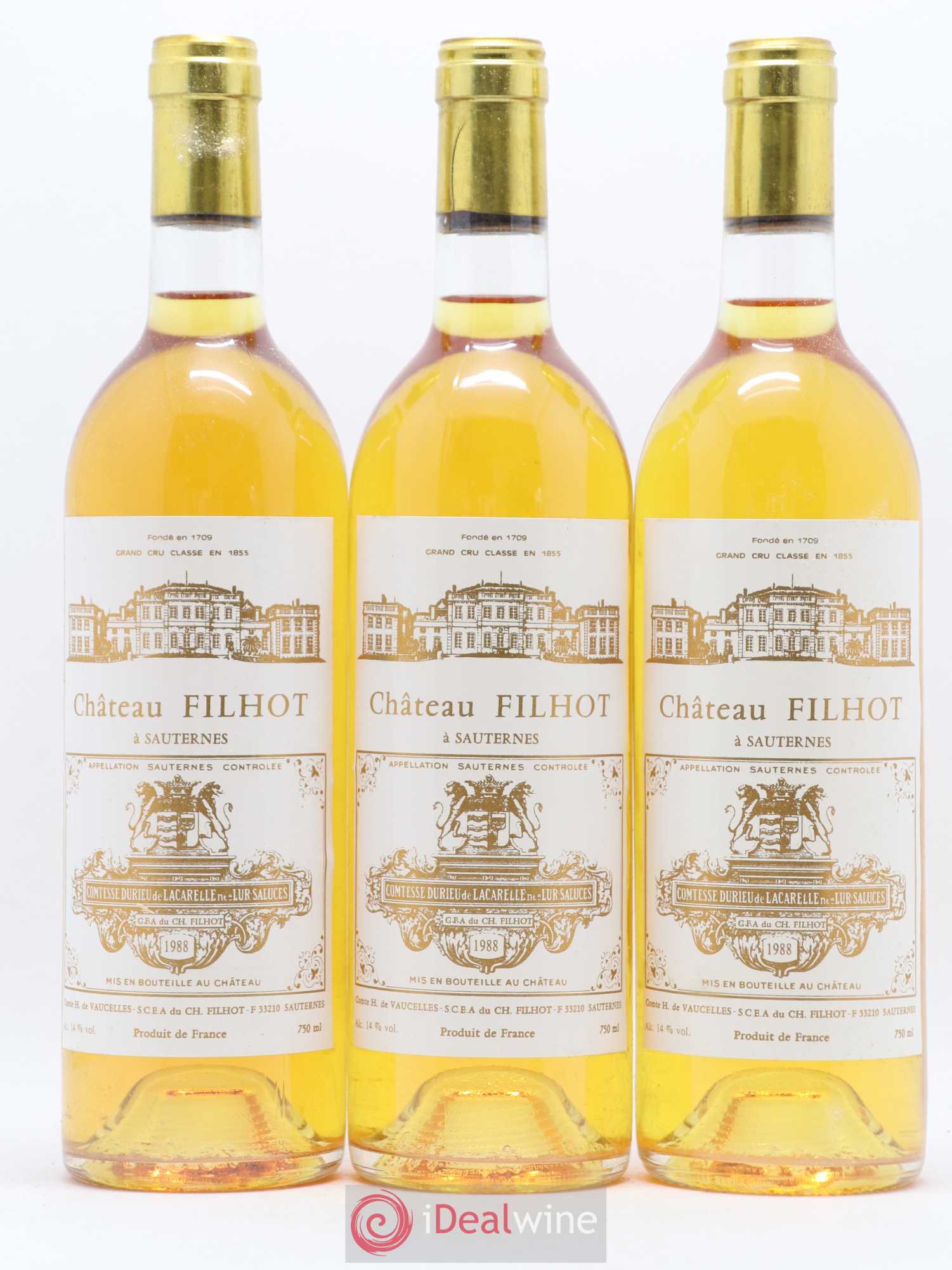 Château Filhot 2ème Grand Cru Classé 1988 - Lotto di 12 bottiglie - 3