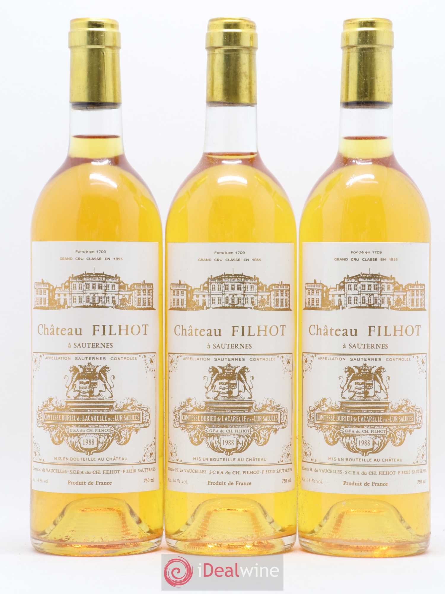 Château Filhot 2ème Grand Cru Classé 1988 - Lotto di 12 bottiglie - 4