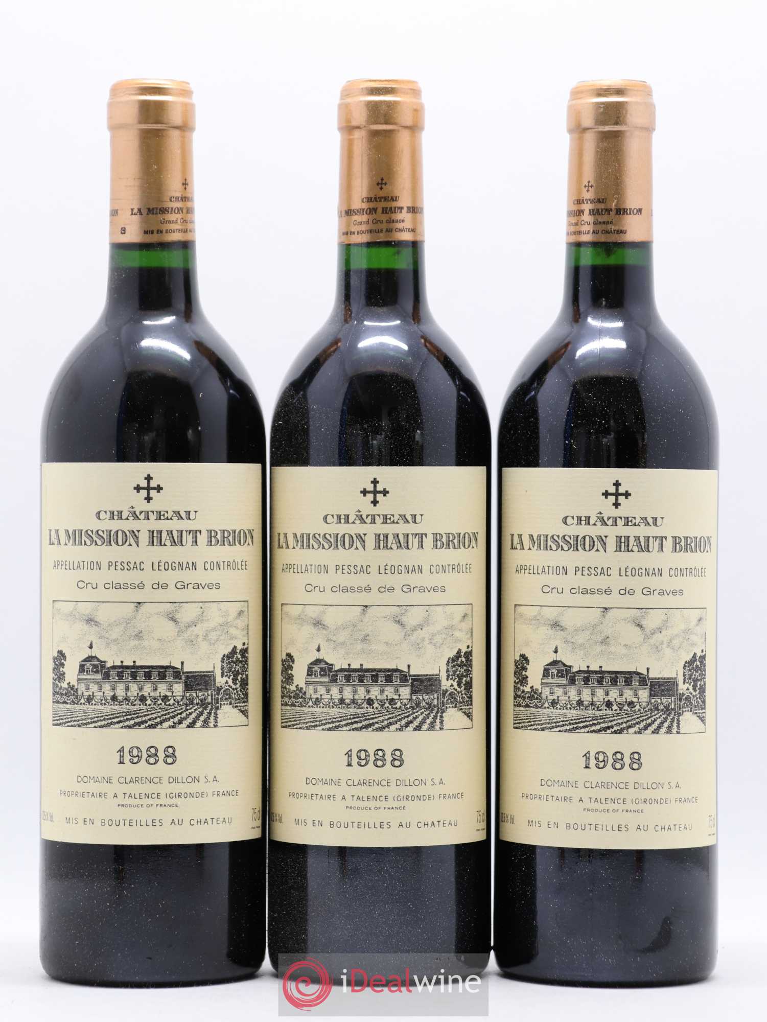 Château la Mission Haut-Brion Cru Classé de Graves 1988 - Lot de 12 bouteilles - 2