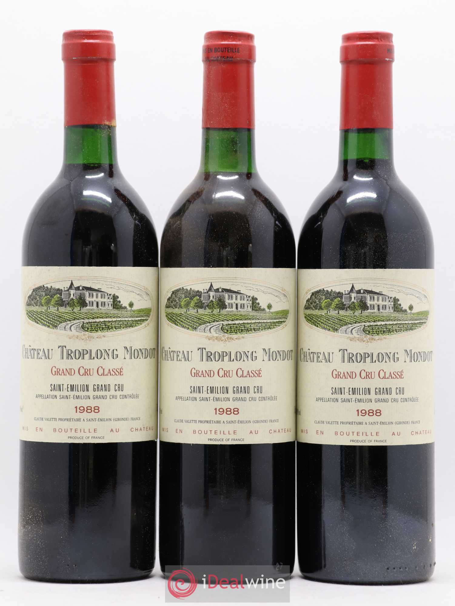 Château Troplong Mondot 1er Grand Cru Classé B 1988 - Lot de 12 bouteilles - 2
