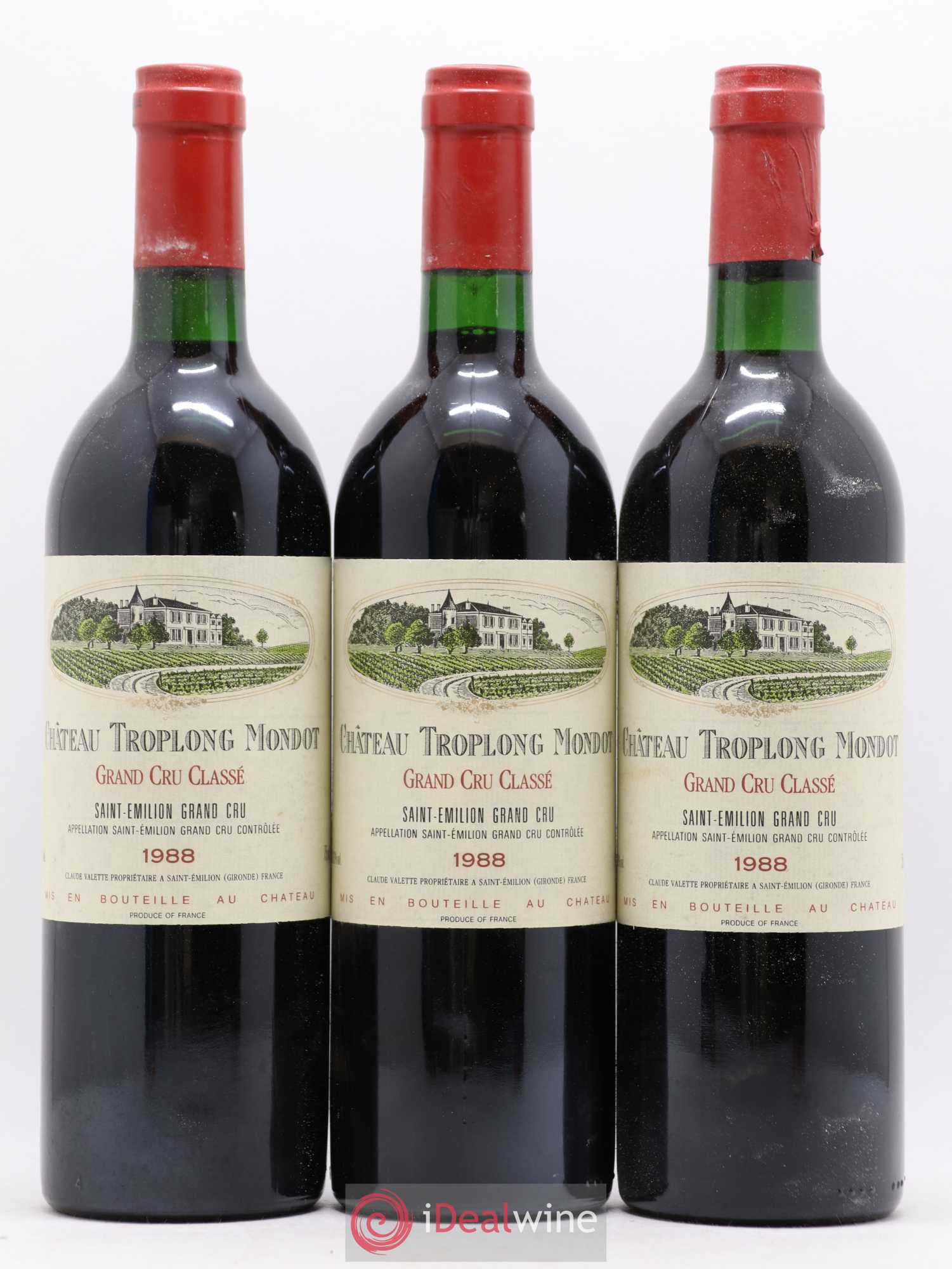 Château Troplong Mondot 1er Grand Cru Classé B 1988 - Lot de 12 bouteilles - 3