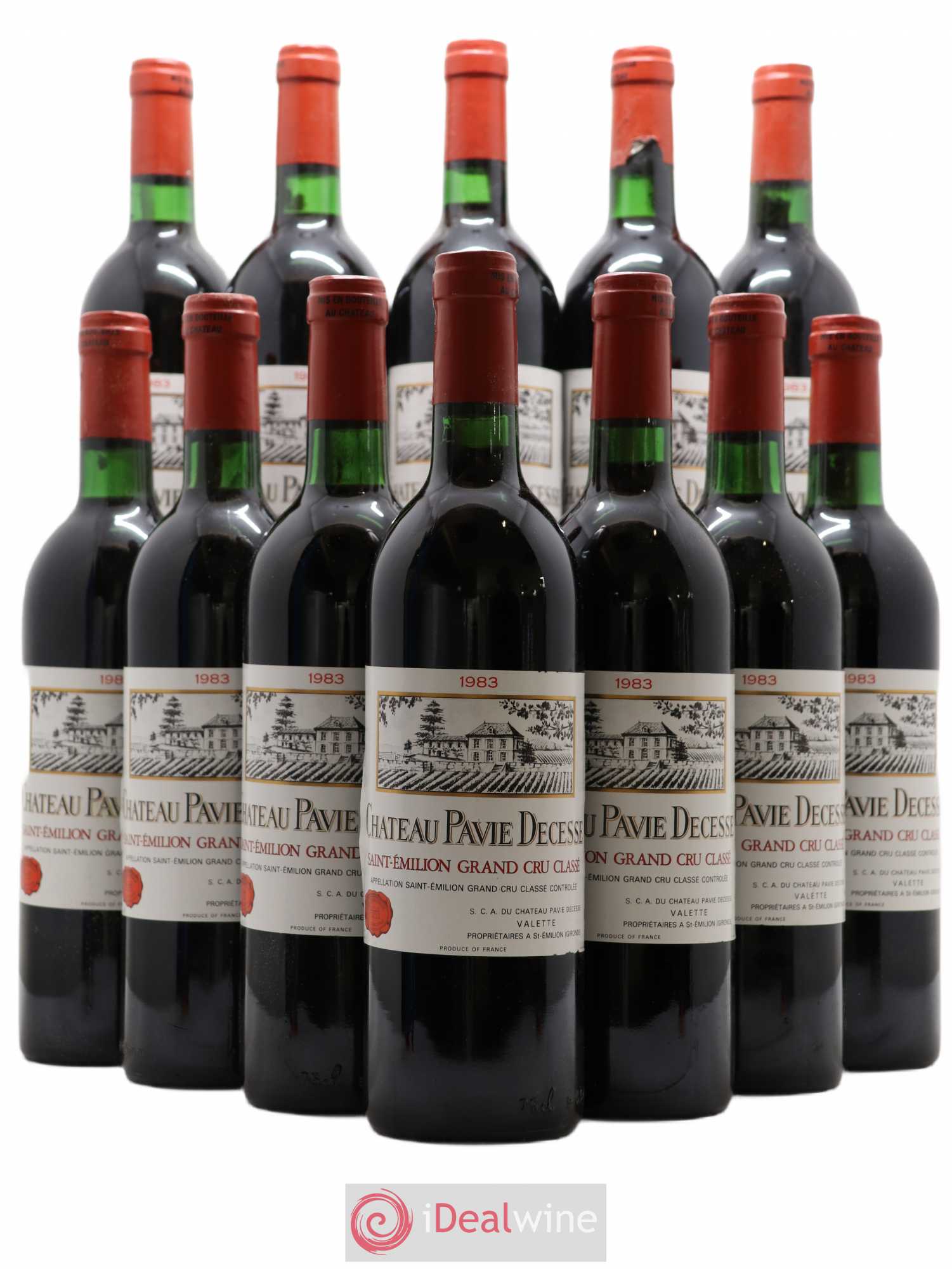Château Pavie Decesse Grand Cru Classé 1983 - Lot de 12 bouteilles - 0