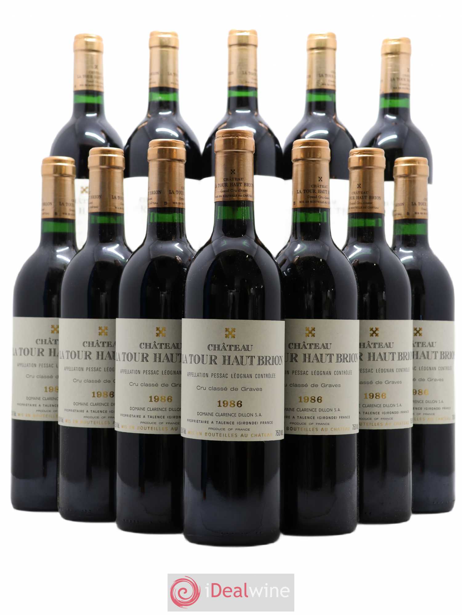 Château la Tour Haut-Brion Cru Classé de Graves 1986 - Lot de 12 bouteilles - 0