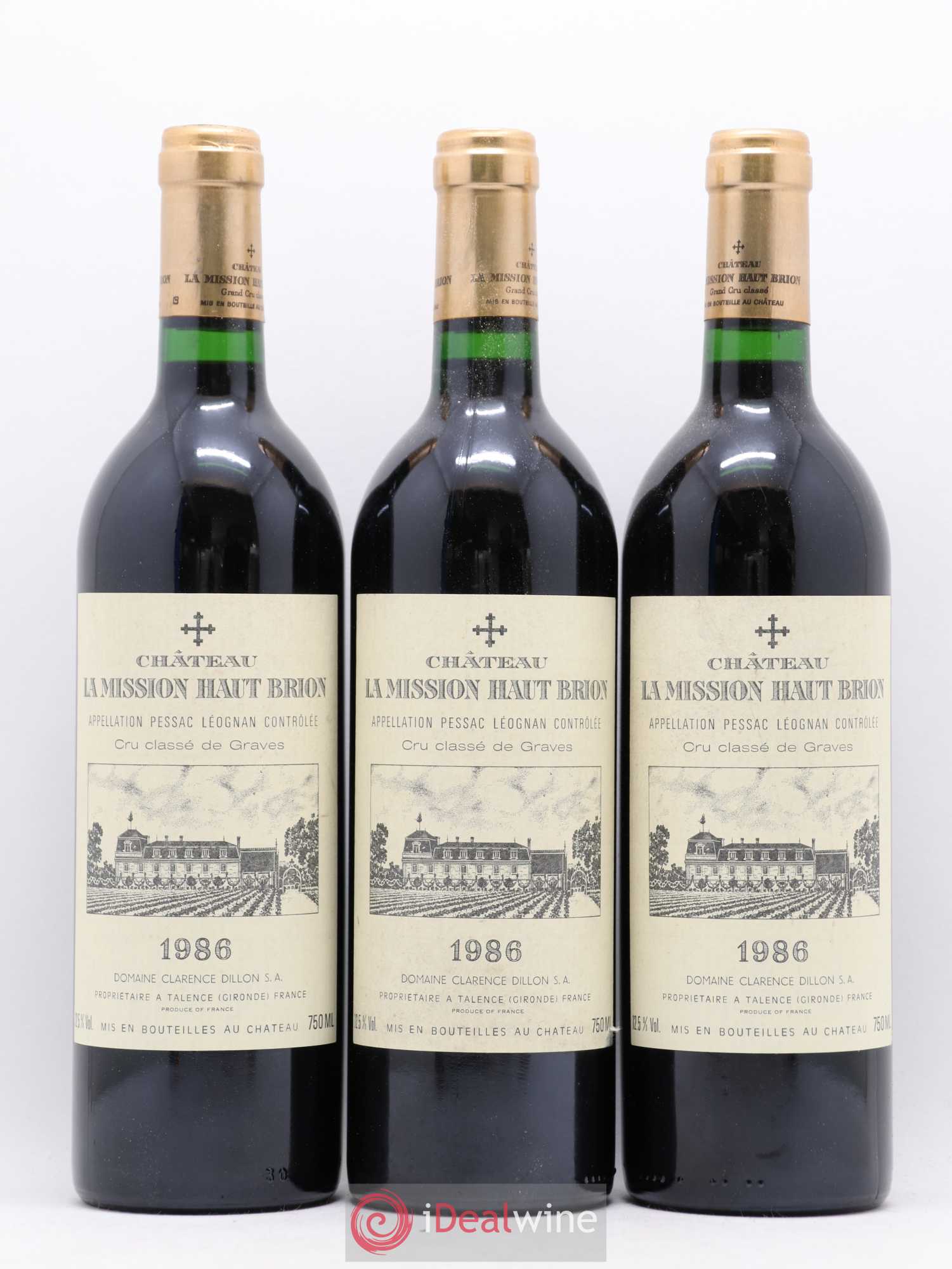 Château la Mission Haut-Brion Cru Classé de Graves 1986 - Lotto di 12 bottiglie - 1