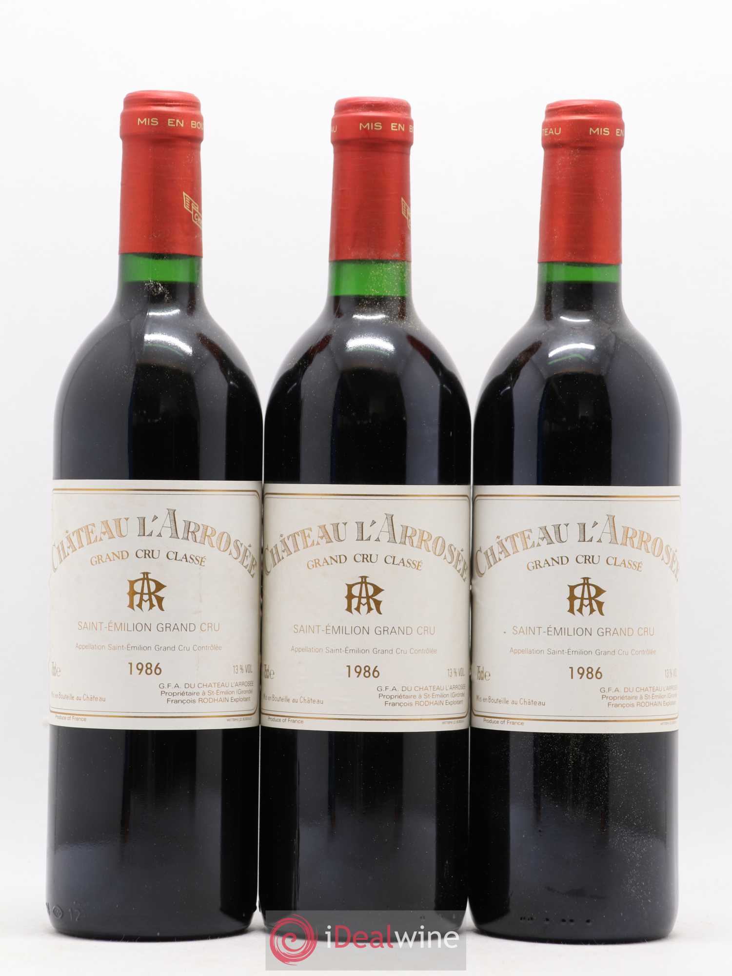 Château l' Arrosée Grand Cru Classé 1986 - Lot de 12 bouteilles - 4