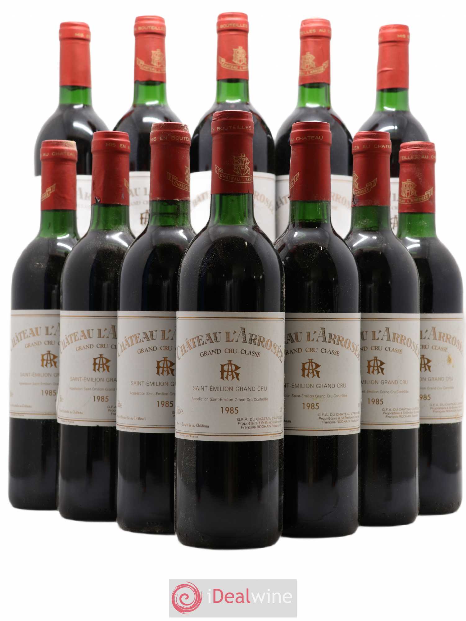 Château l' Arrosée Grand Cru Classé 1985 - Lot de 12 bouteilles - 0