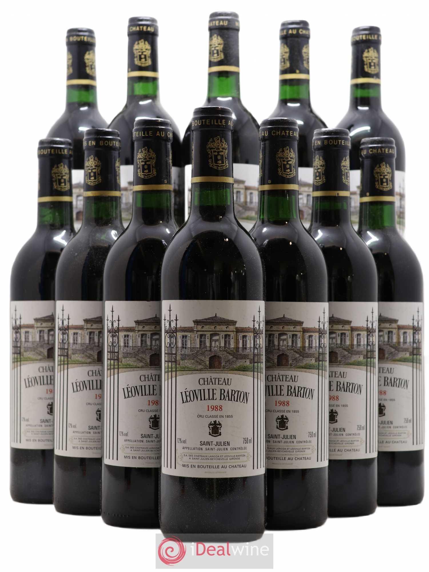 Château Léoville Barton 2ème Grand Cru Classé 1988 - Lot de 12 bouteilles - 0
