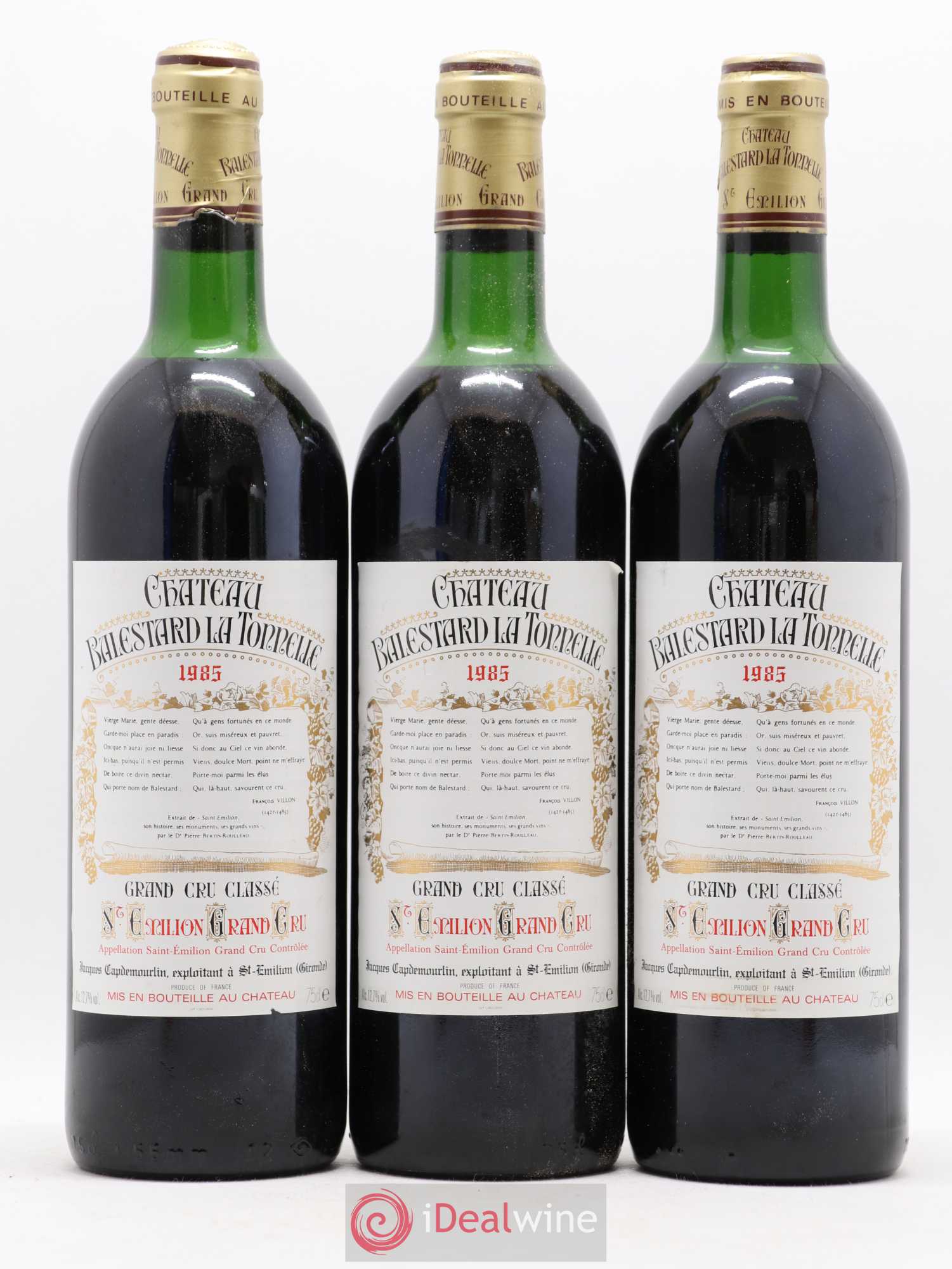 Château Balestard la Tonnelle Grand Cru Classé 1985 - Lot de 6 bouteilles - 2