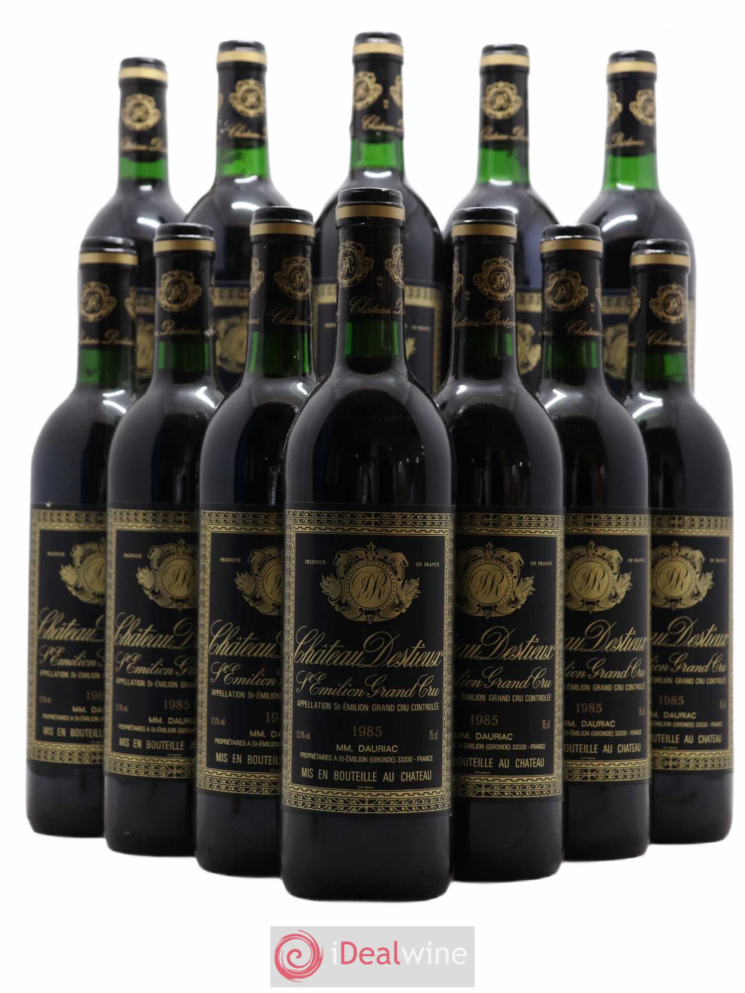 Château Destieux Grand Cru Classé 1985 - Lot de 12 bouteilles - 0