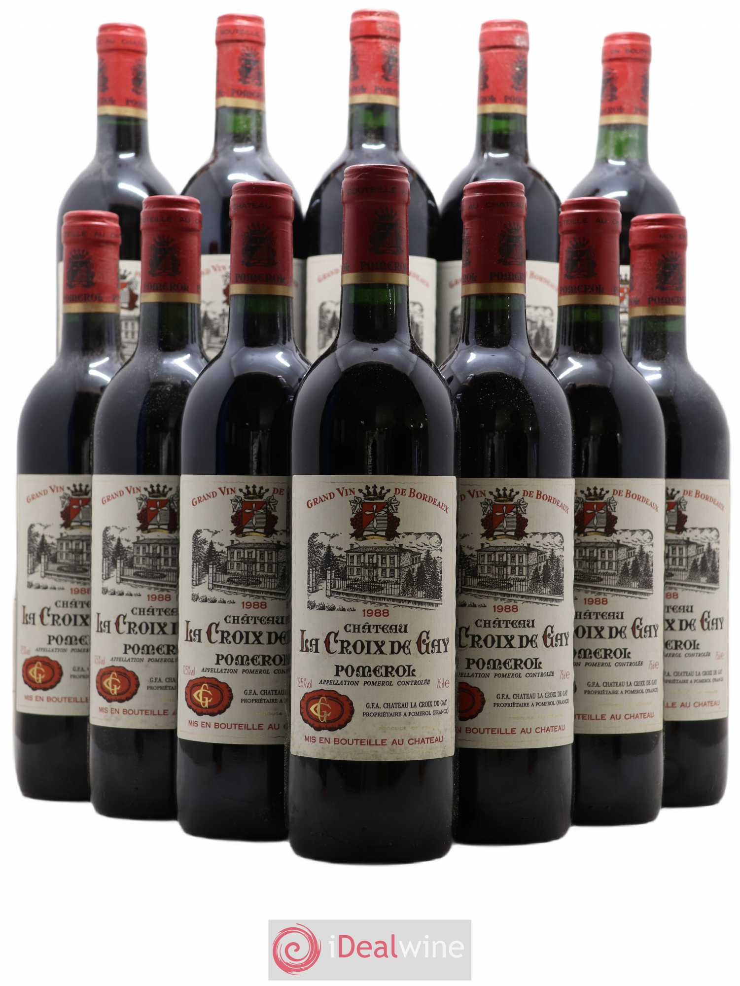 Château la Croix de Gay 1988 - Lot de 12 bouteilles - 0