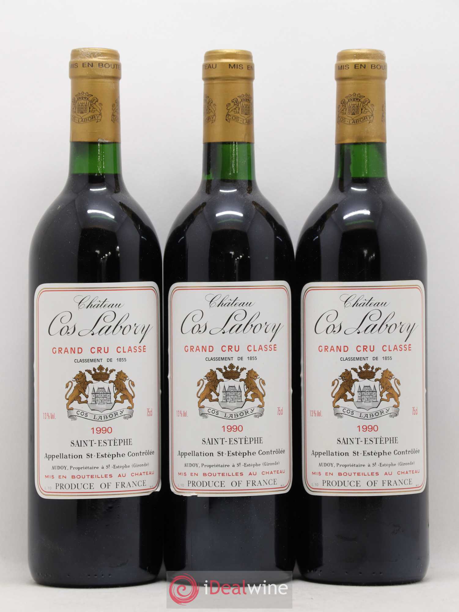 Château Cos Labory 5ème Grand Cru Classé 1990 - Lot de 12 bouteilles - 1