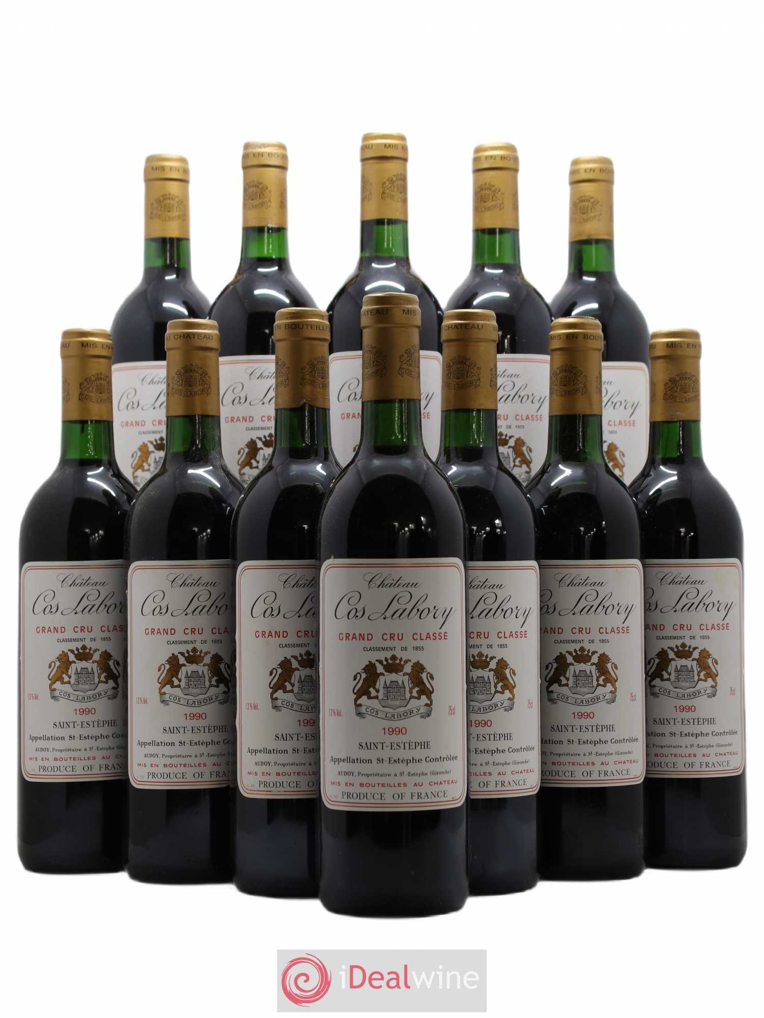 Château Cos Labory 5ème Grand Cru Classé 1990 - Lot de 12 bouteilles - 0